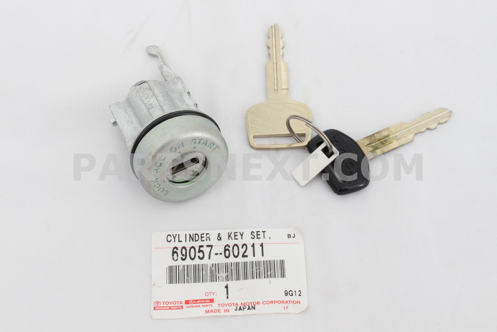 Toyota :: 69057-60211 CYLINDER & KEY SET, IGNITION SWITCH LOCK