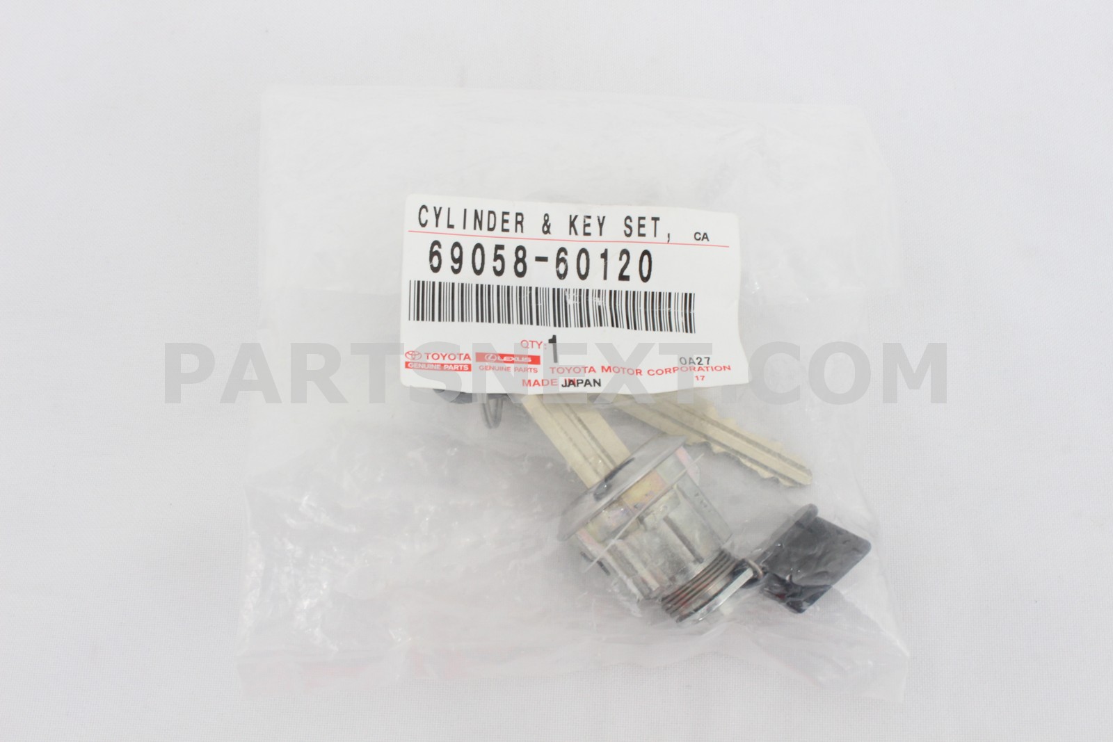 Toyota :: 69058-60120 CYLINDER & KEY SET, FUEL FILLER LID