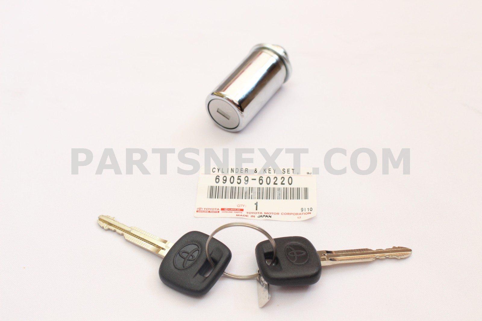 69051-60010 Genuine Toyota Cylinder & Key Set, Door Lock, RH