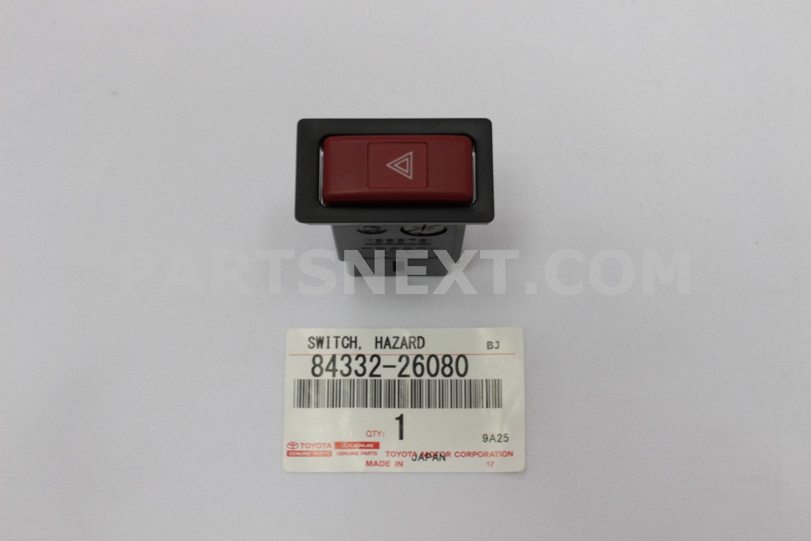 Toyota :: 84332-26080 SWITCH ASSY, HAZARD WARNING SIGNAL