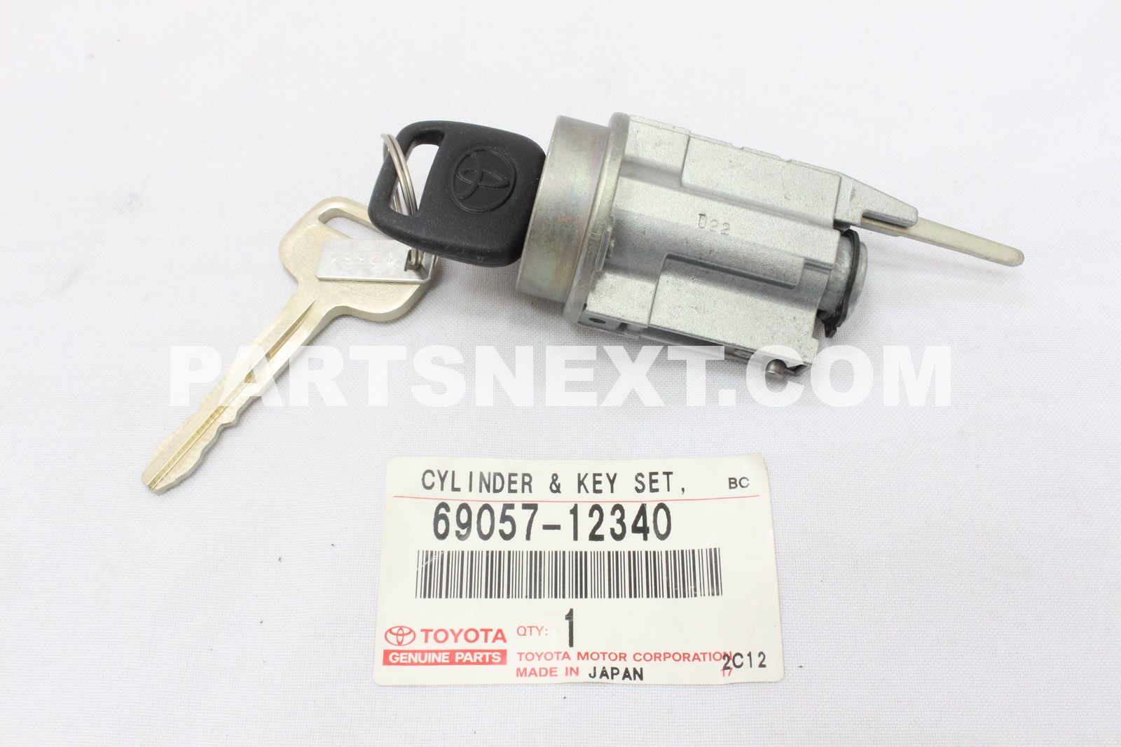 Toyota :: 69057-12340 CYLINDER & KEY SET, IGNITION SWITCH LOCK
