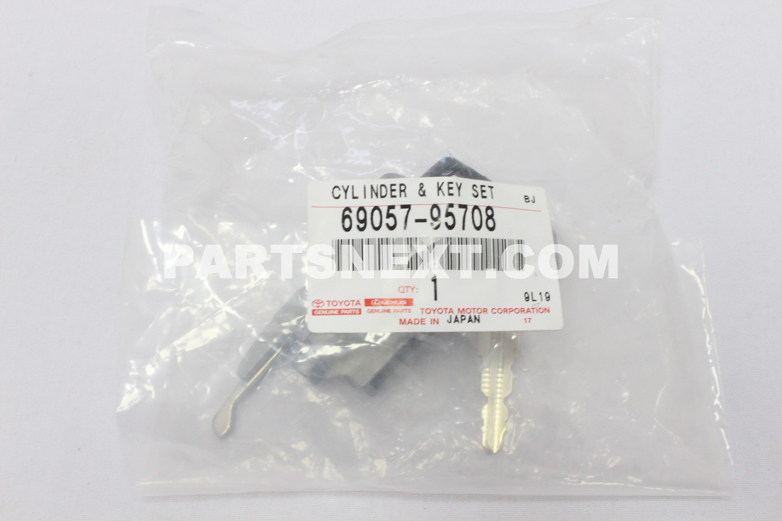 Toyota :: 69057-95708 CYLINDER & KEY SET, IGNITION SWITCH LOCK