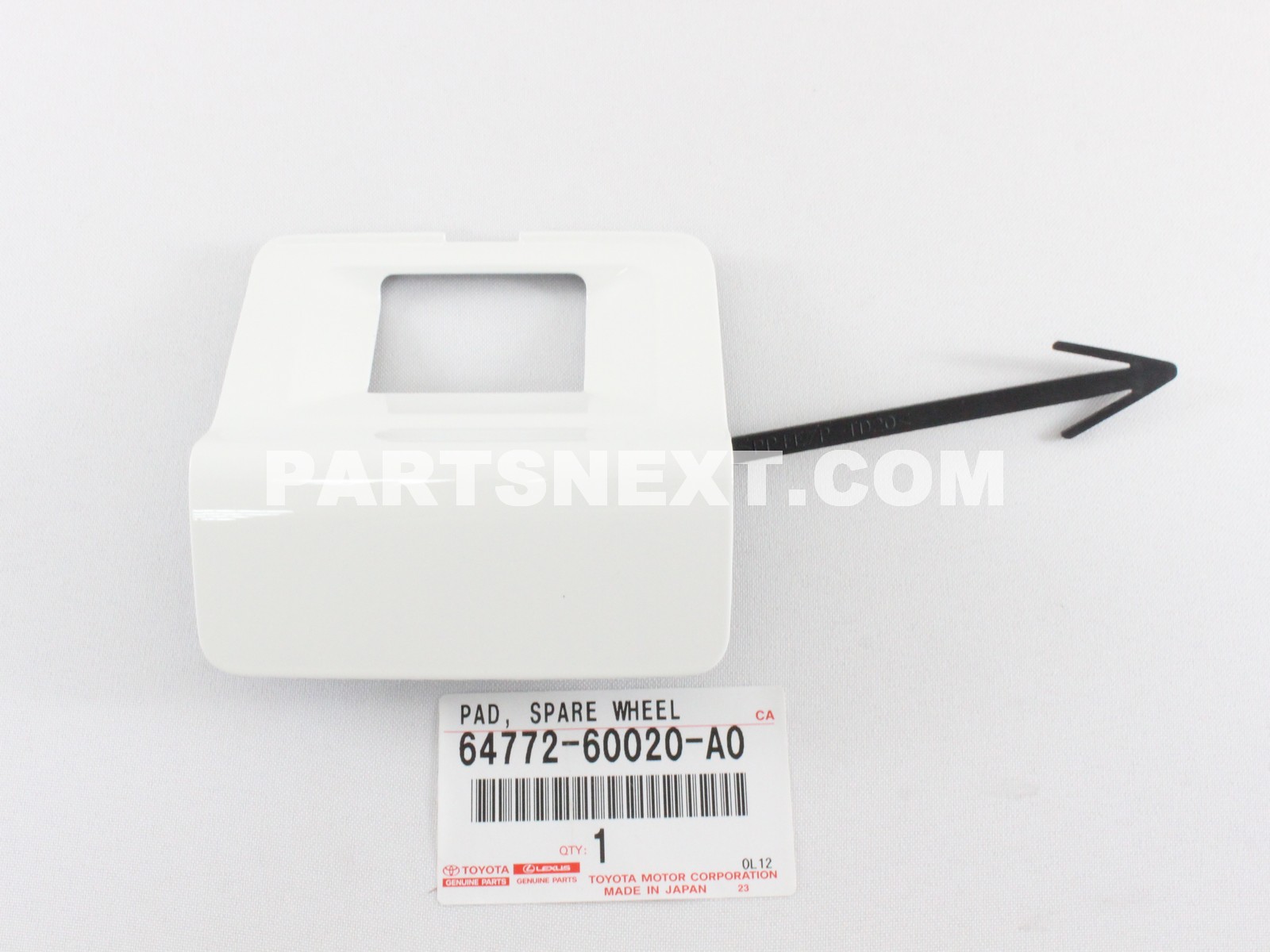 Toyota :: 64772-60020-A0 PAD, SPARE WHEEL COVER