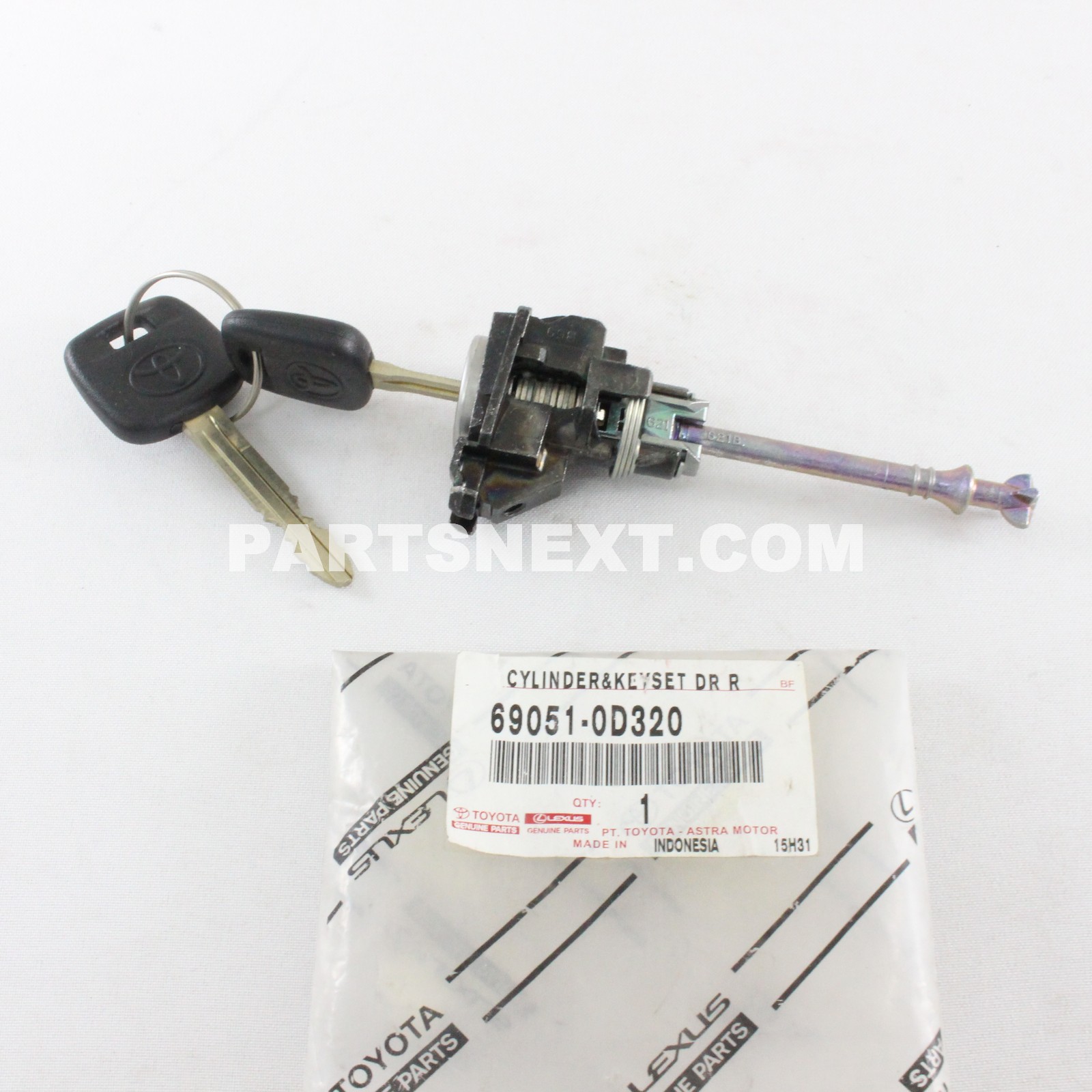 Toyota :: 69051-0D320 CYLINDER & KEY SET, DOOR LOCK, RH