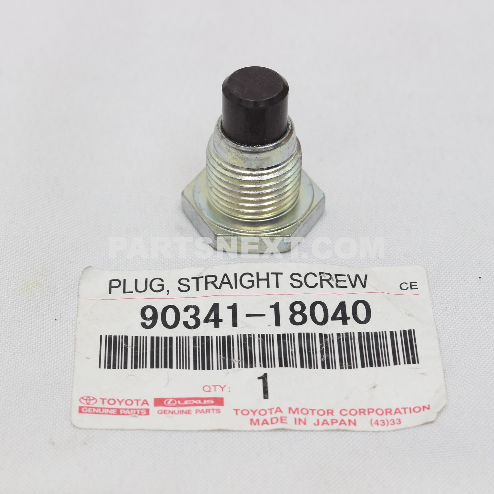Toyota :: 90341-18040 PLUG (FOR REAR AXLE HOUSING DRAIN)