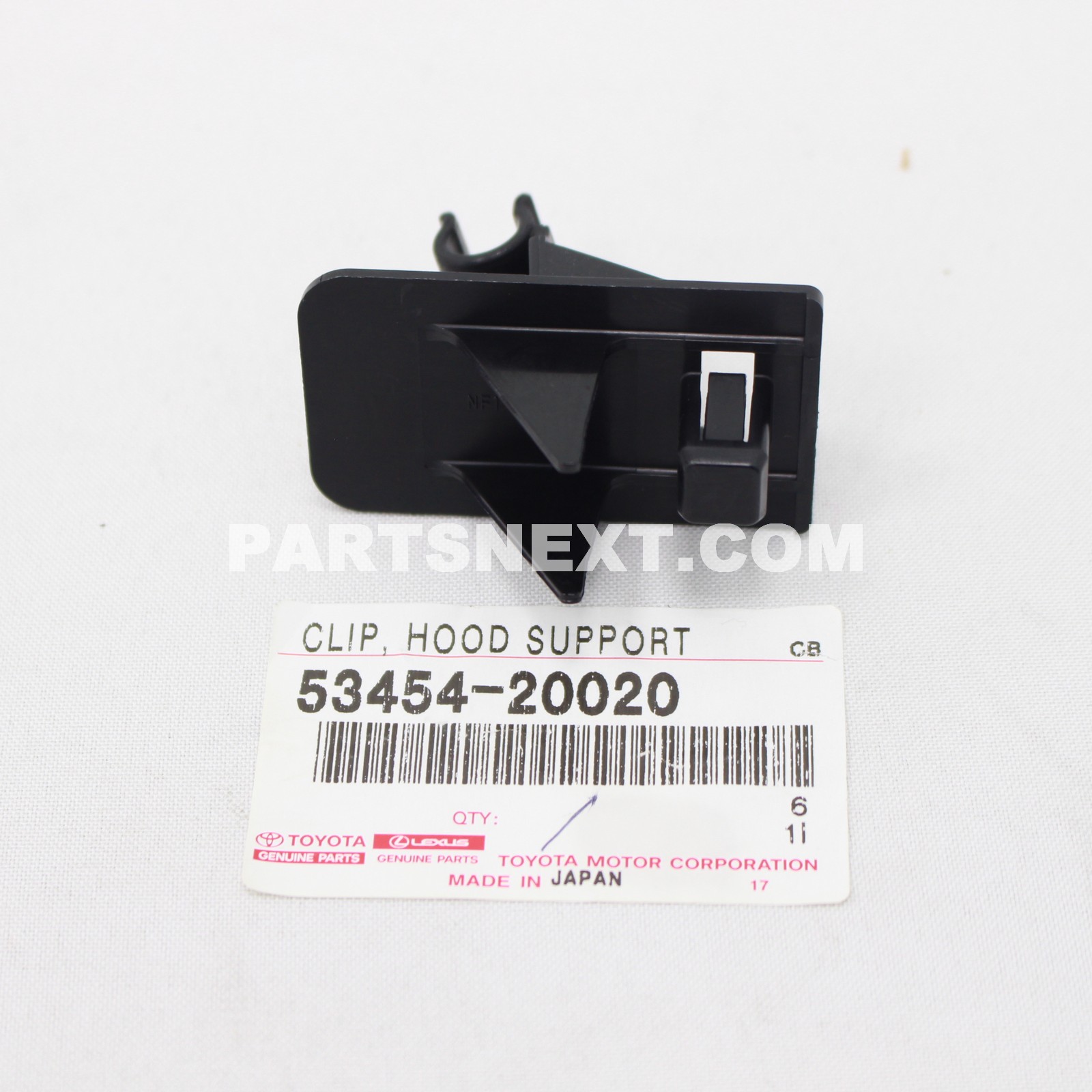 Toyota :: 53454-20020 CLIP, HOOD SUPPORT ROD