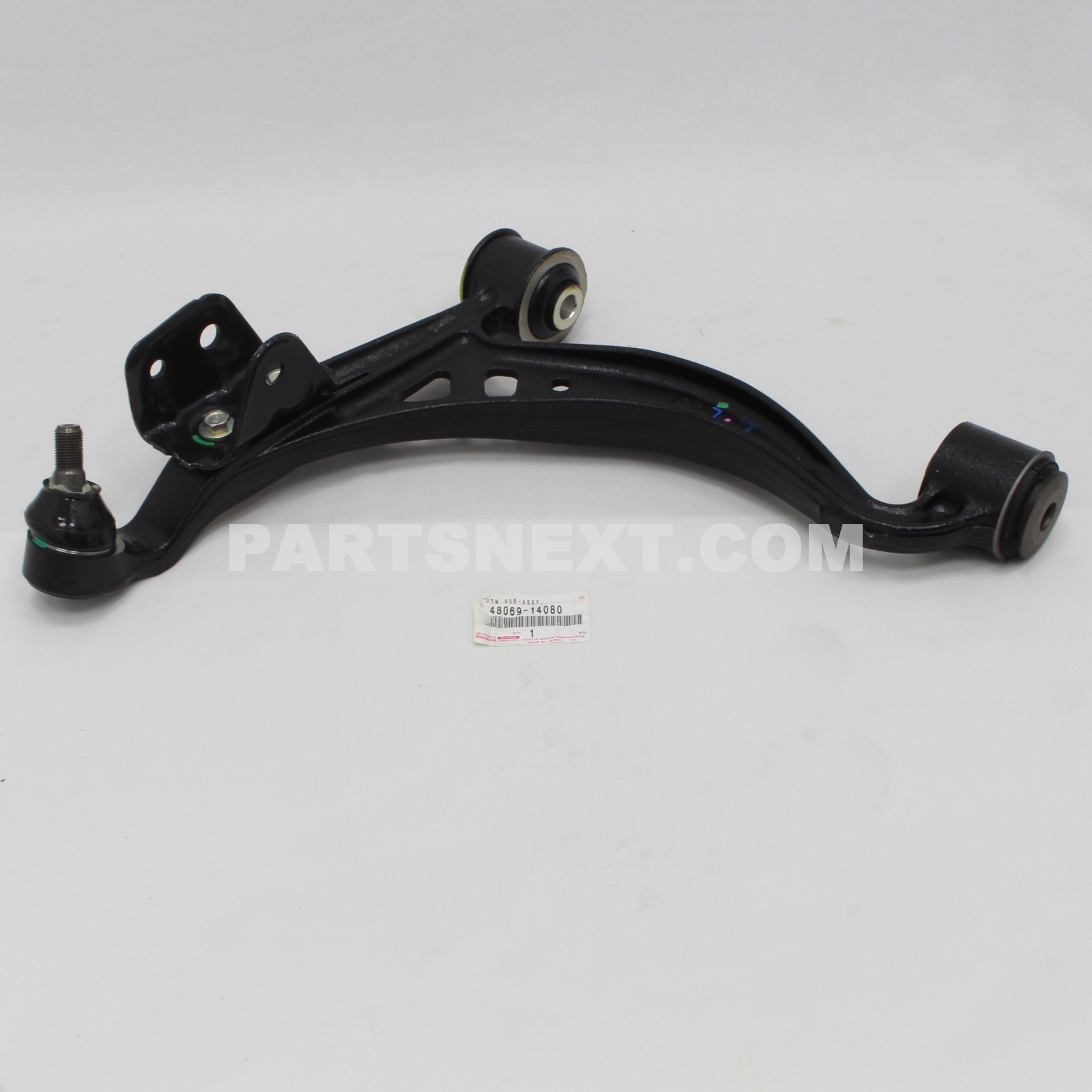 Toyota :: 48069-14080 ARM SUB-ASSY, FRONT SUSPENSION, LOWER NO.1 LH