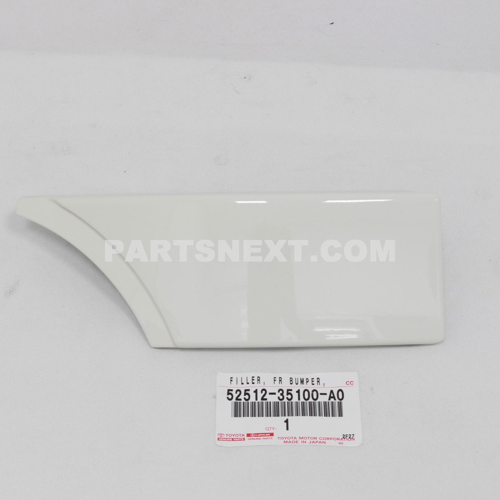 Toyota 5251235100A0 FILLER, FRONT BUMPER, RH