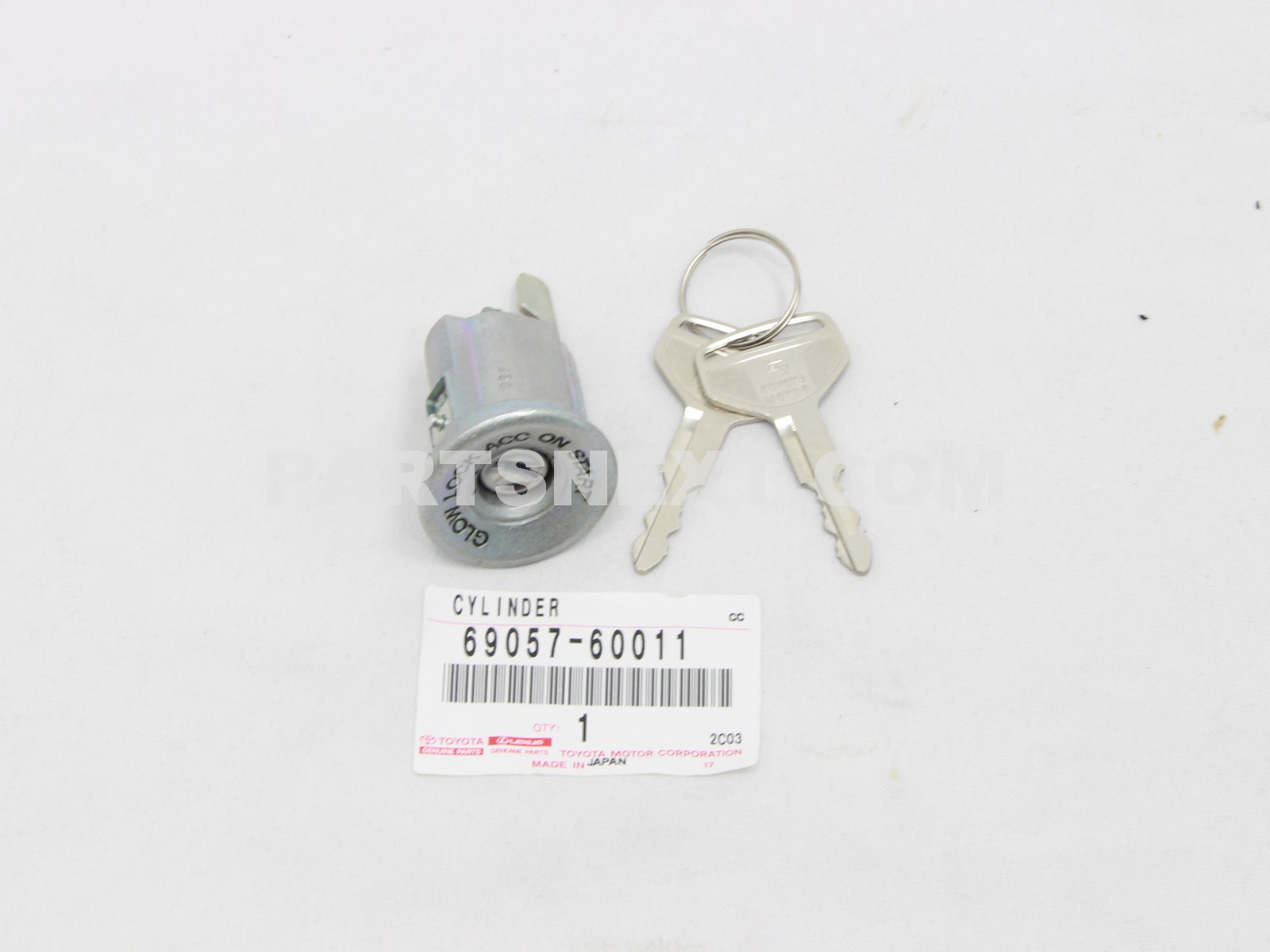 Toyota :: 69057-60011 CYLINDER & KEY SET, IGNITION SWITCH LOCK