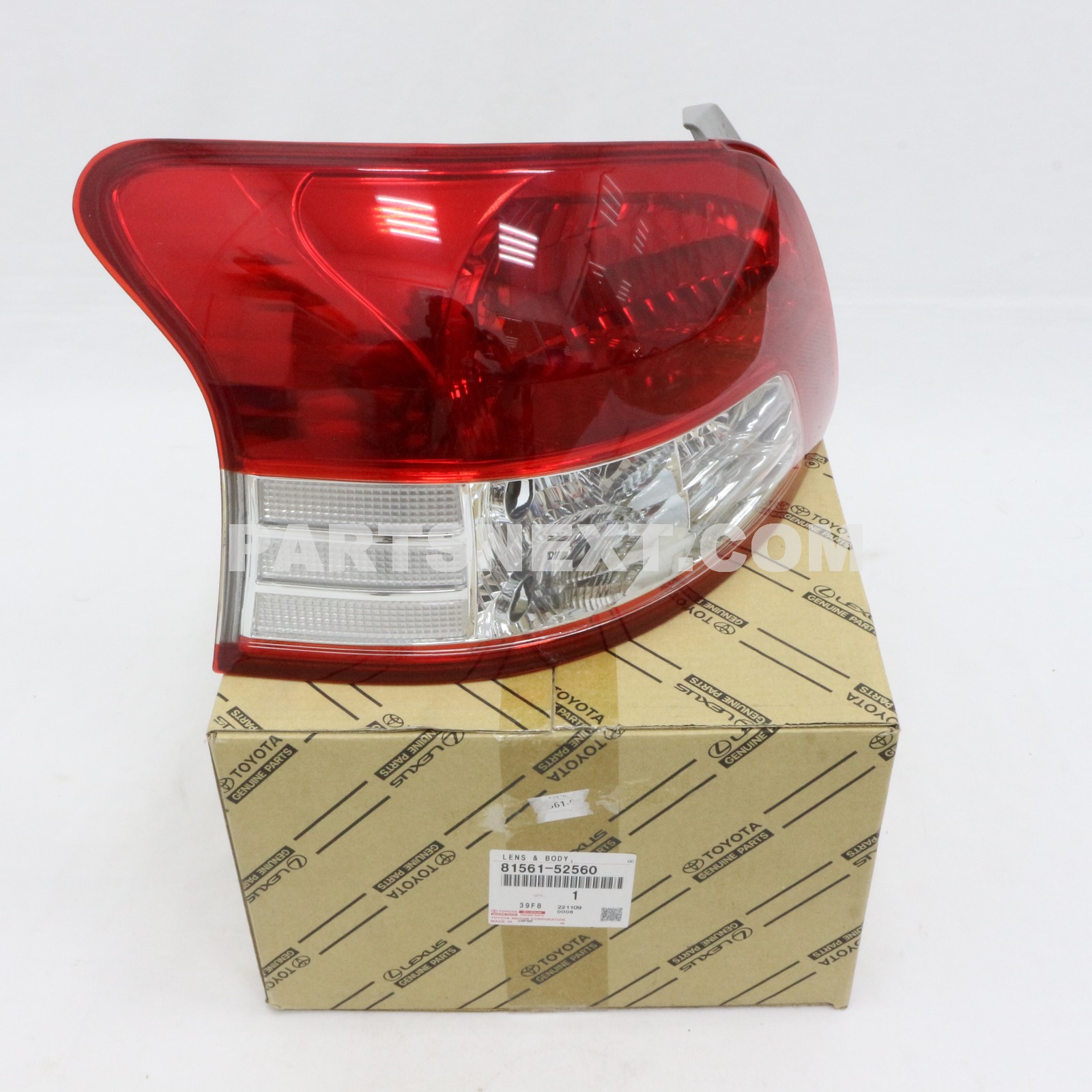 Toyota :: 81561-52560 LENS & BODY, REAR COMBINATION LAMP, LH