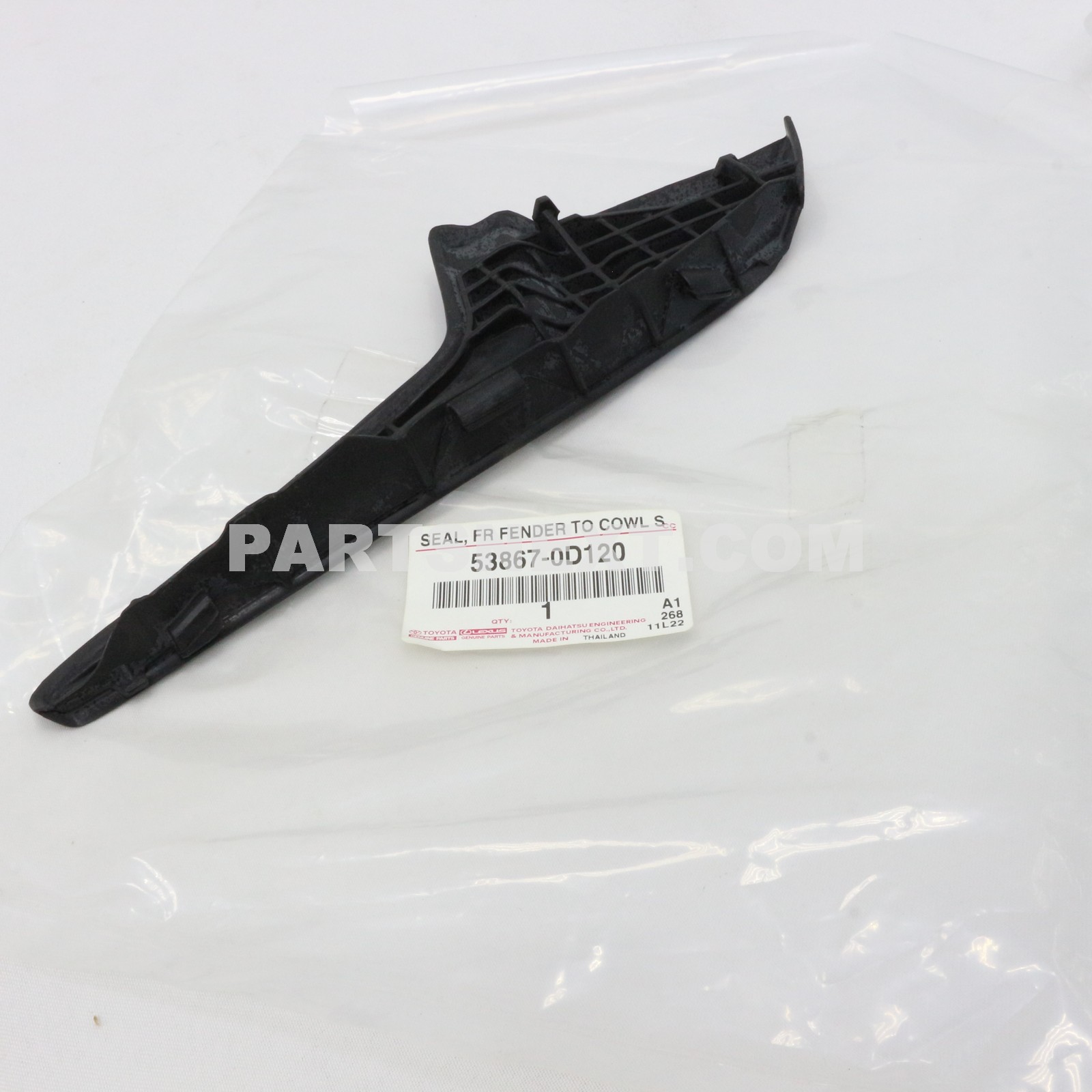 Toyota :: 53867-0D120 SEAL, FRONT FENDER TO COWL SIDE, LH