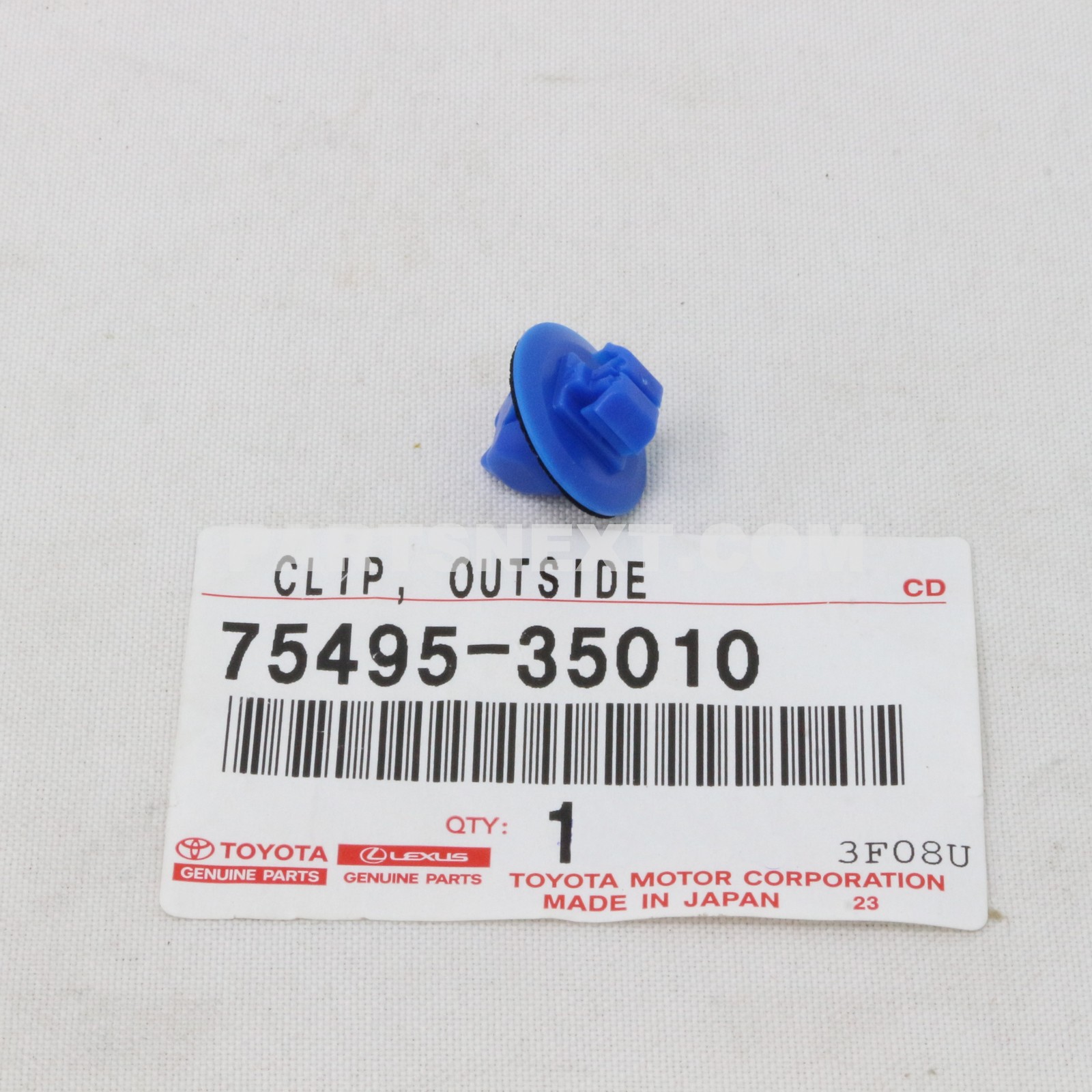 Toyota :: 75495-35010 CLIP, OUTSIDE MOULDING, NO.4