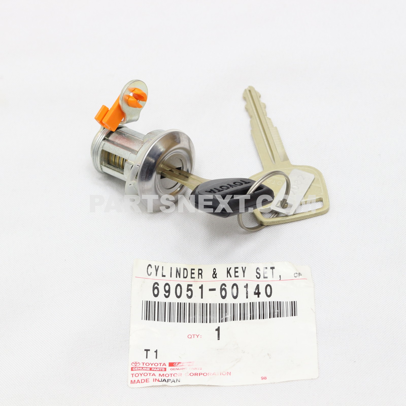 Toyota :: 69051-60140 CYLINDER & KEY SET, DOOR LOCK, RH
