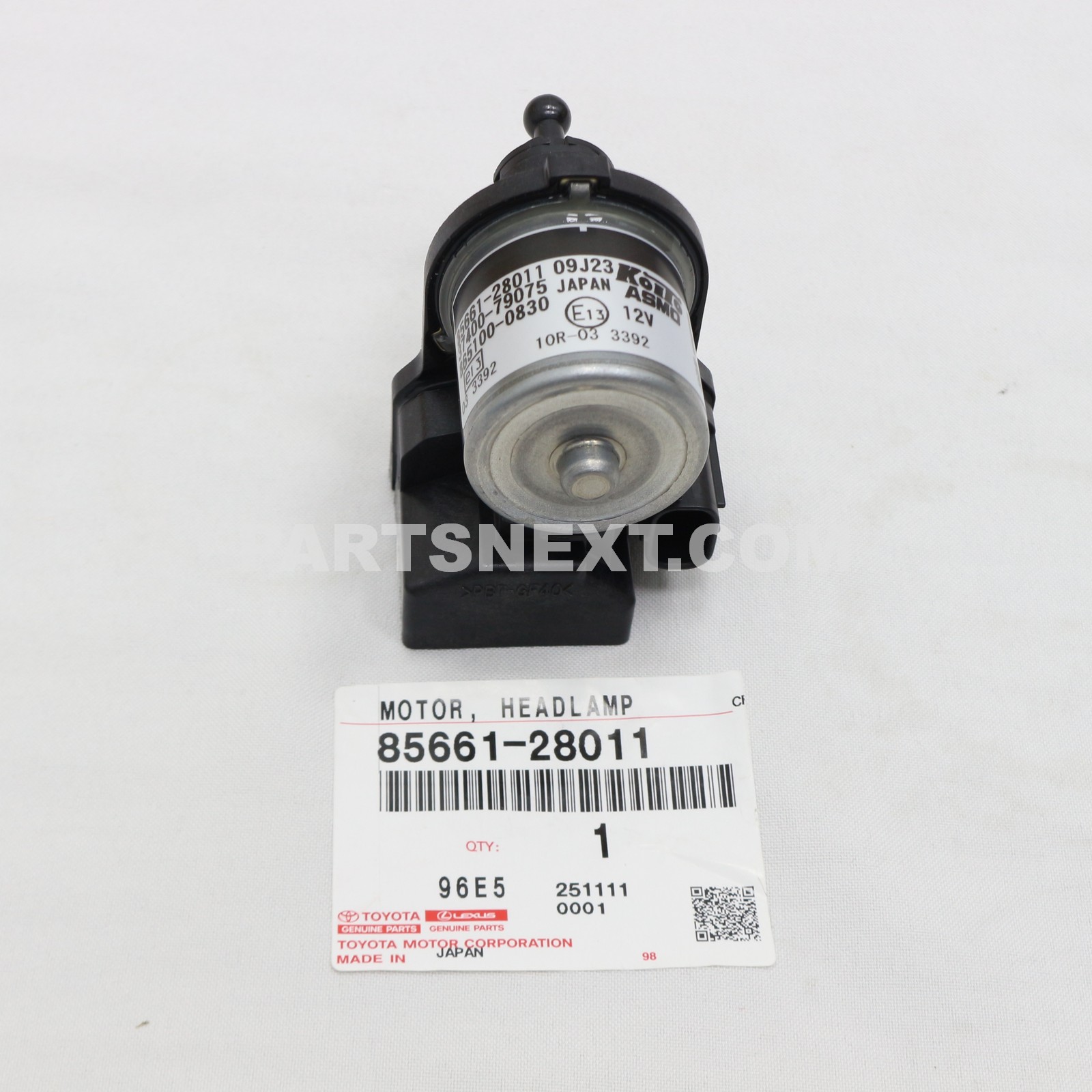 Toyota :: 85661-28011 MOTOR, HEADLAMP LEVELING, RH
