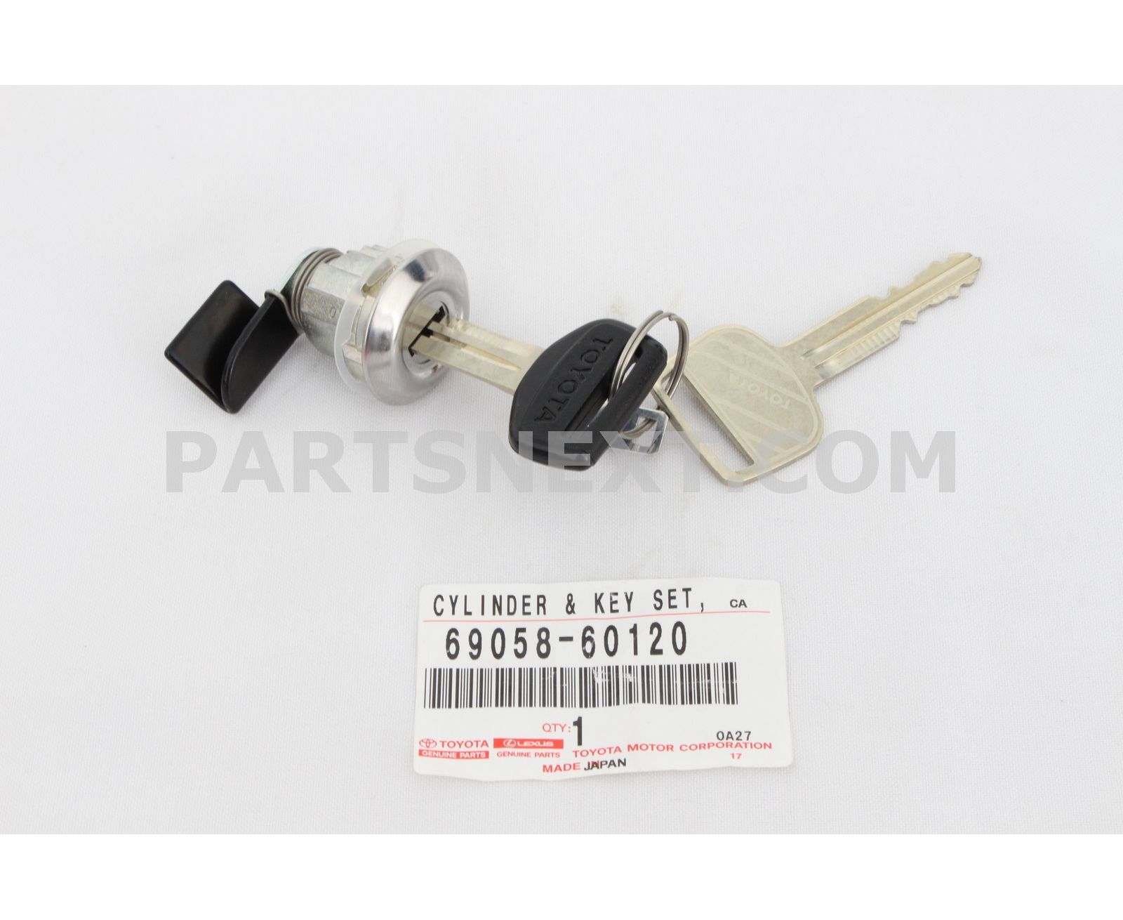 Toyota :: 69058-60120 CYLINDER & KEY SET, FUEL FILLER LID