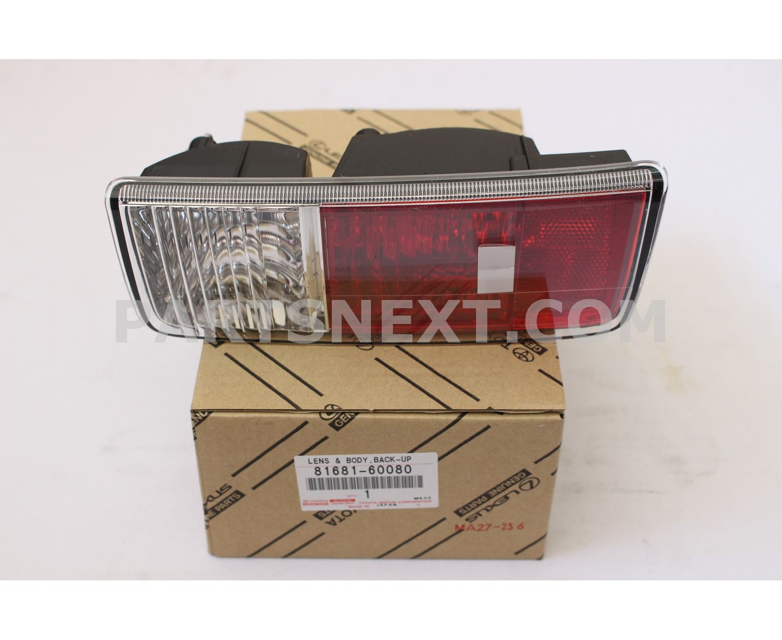 Toyota :: 81681-60080 LENS & BODY, BACK-UP LAMP, LH