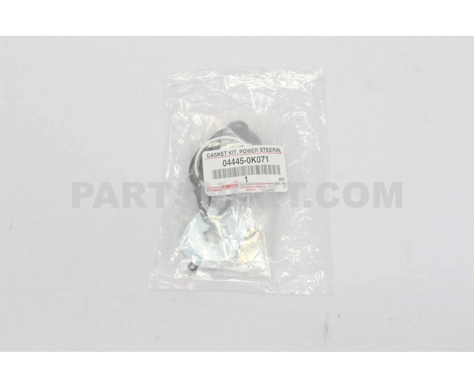 Toyota 044450K071 GASKET KIT, POWER STEERING GEAR(FOR RACK & PINION)