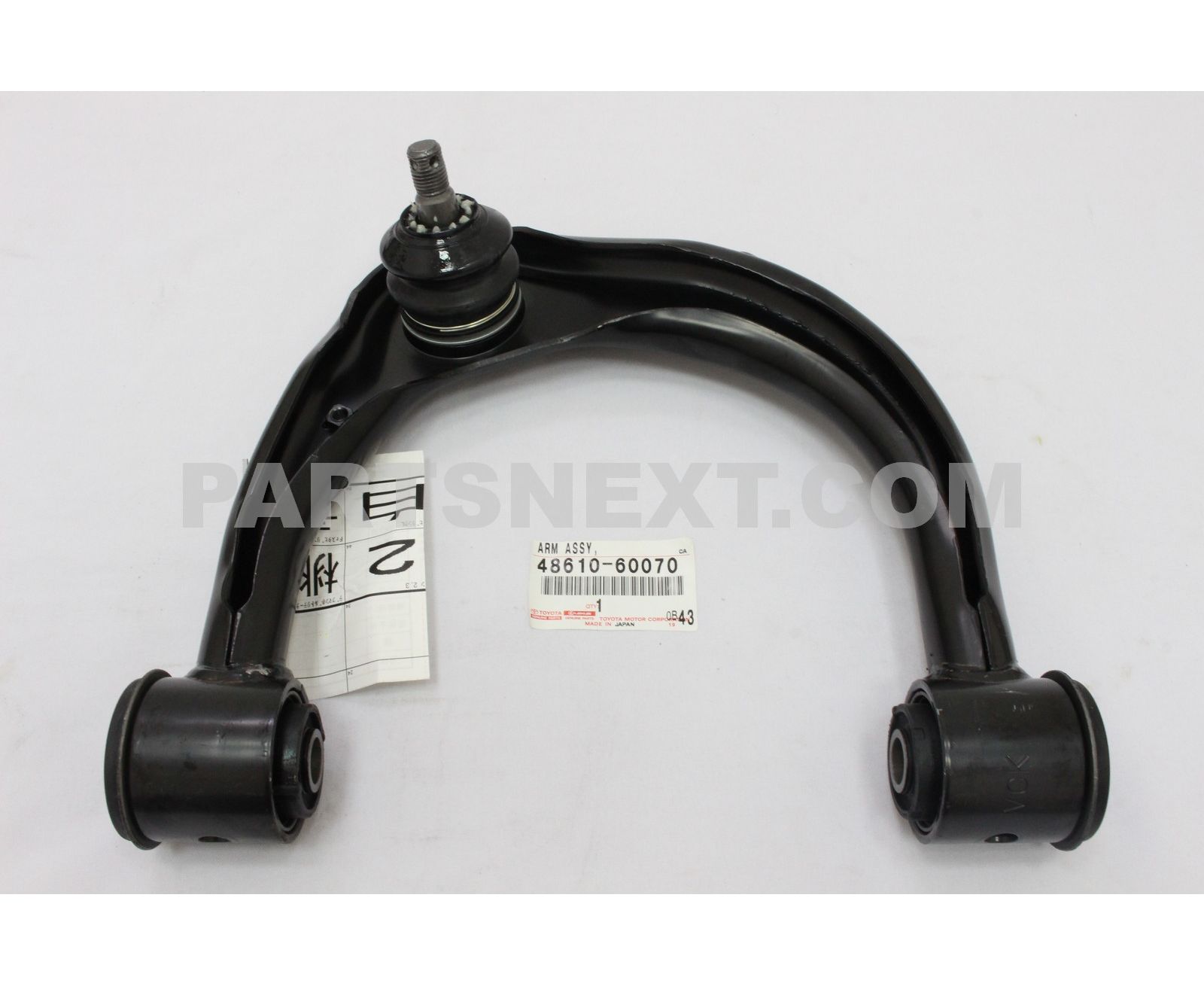 Toyota :: 48610-60070 ARM ASSY, FRONT SUSPENSION UPPER, RH