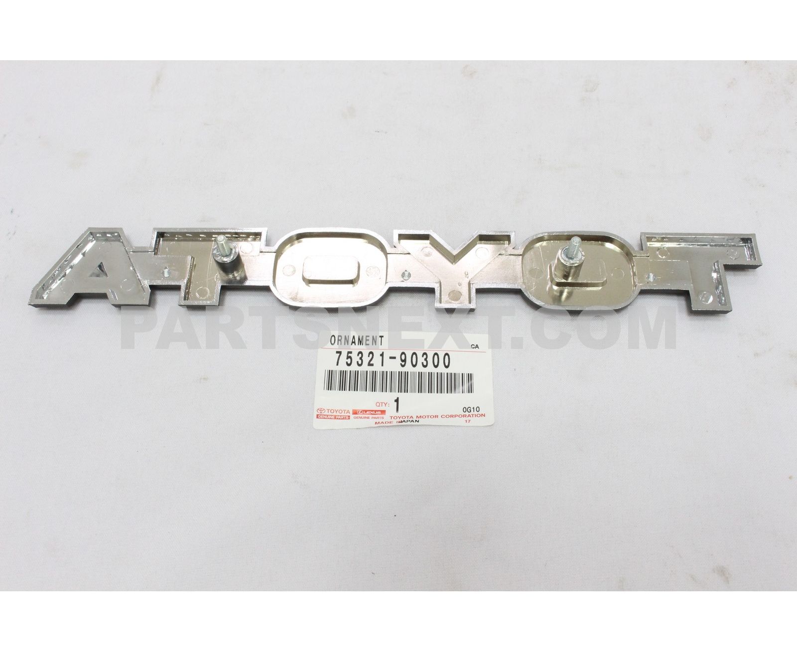 Toyota :: 75321-90300 PLATE ASSY, FRONT PANEL