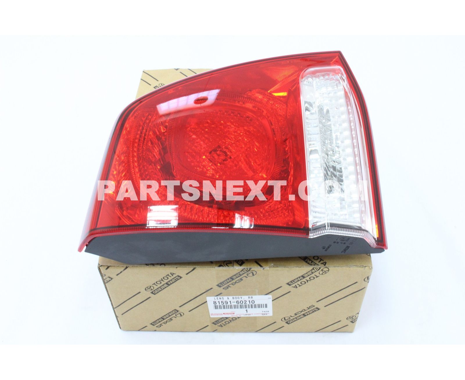 。 Toyota :: 81591-60210 LENS AND BODY, REAR LAMP, LH