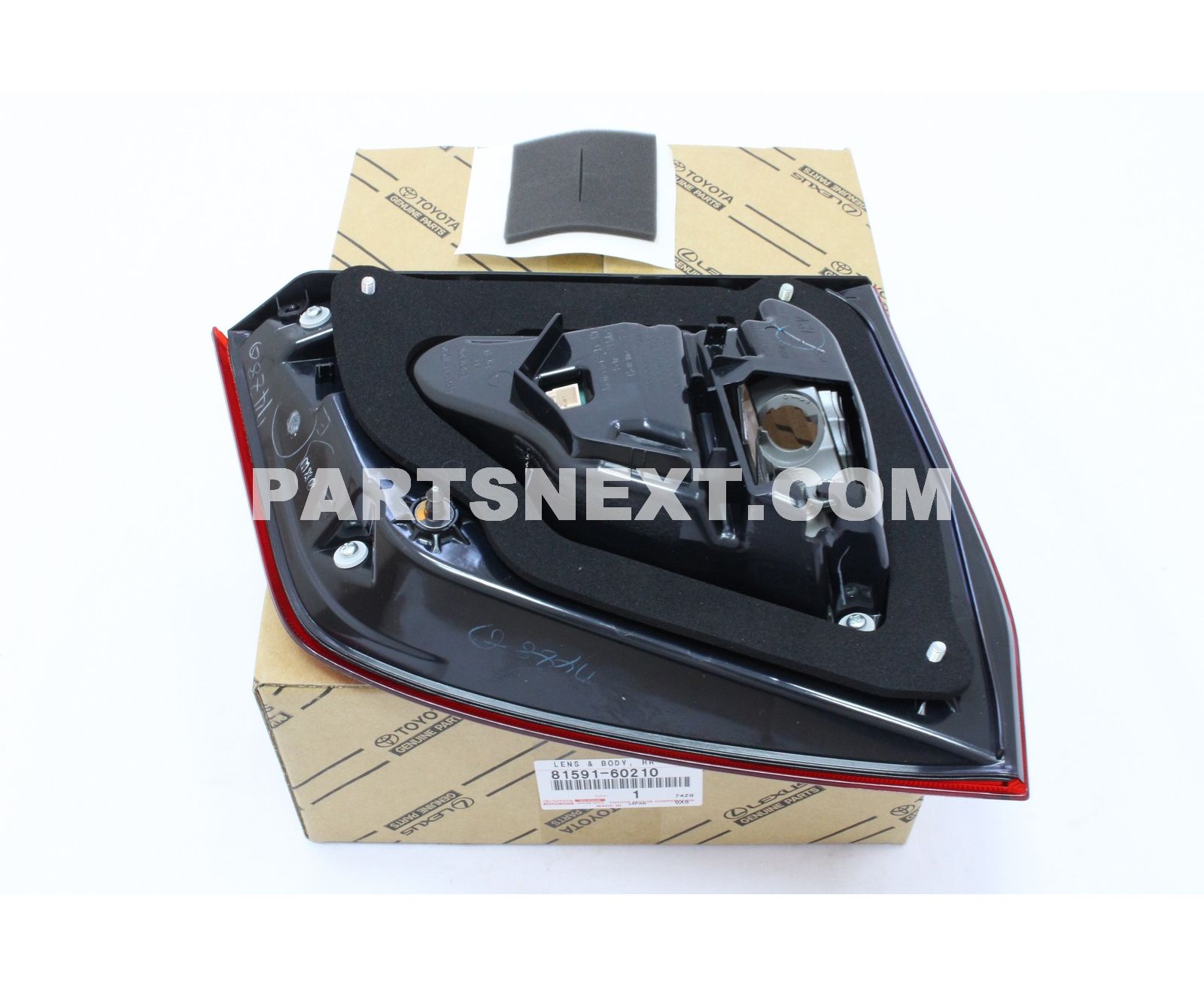 。 Toyota :: 81591-60210 LENS AND BODY, REAR LAMP, LH