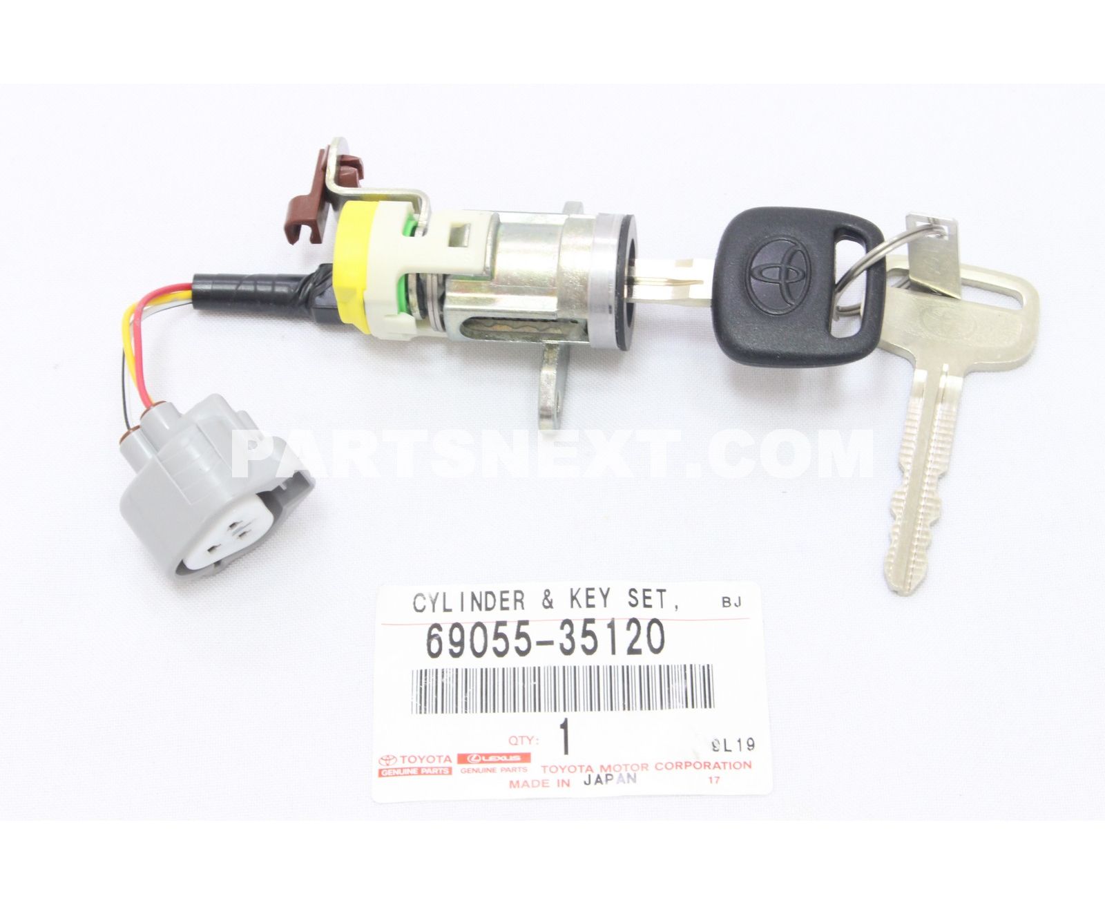 Toyota 6905535120 CYLINDER & KEY SET, BACK DOOR LOCK