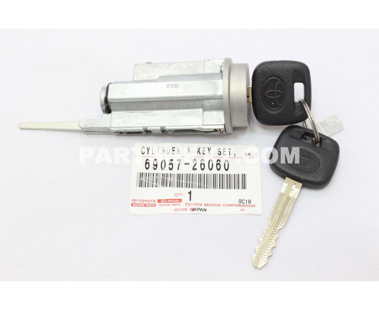 Toyota 6905726060 CYLINDER & KEY SET, IGNITION SWITCH LOCK