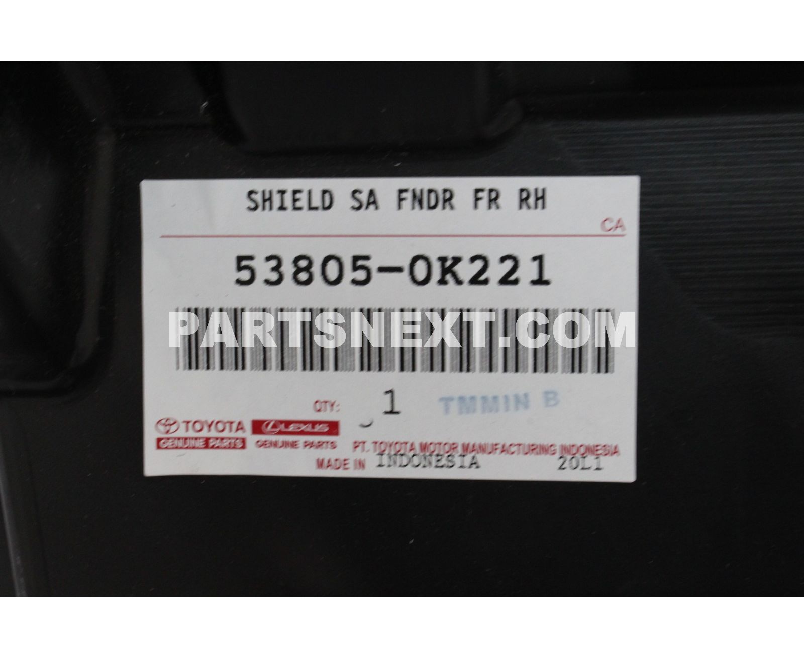 Toyota :: 53805-0K221 SHIELD SUB-ASSY Toyota :: 53805-0K221 SHIELD SUB-ASSY