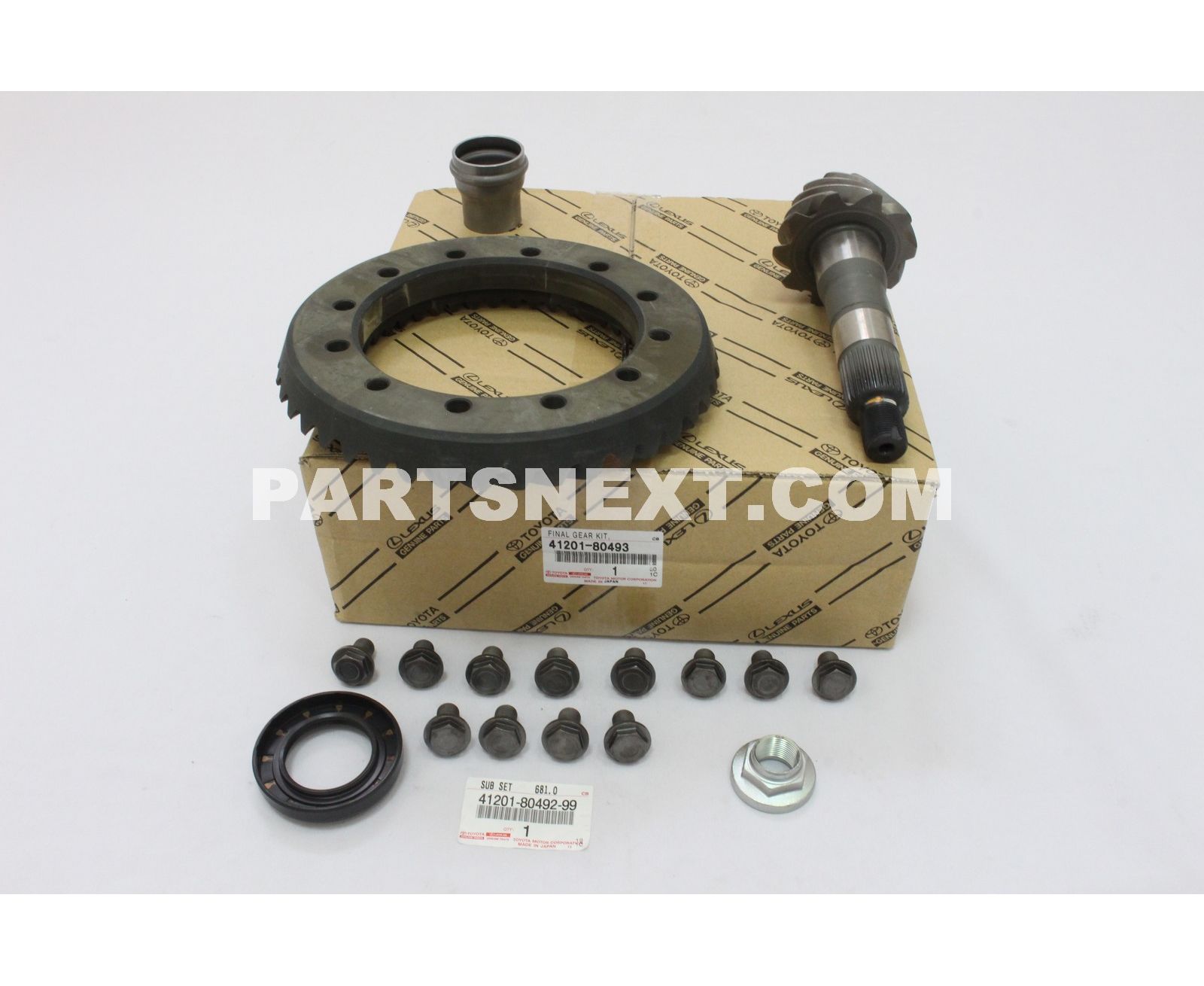 Toyota :: 41201-80493 FINAL GEAR KIT, DIFFERENTIAL, REAR