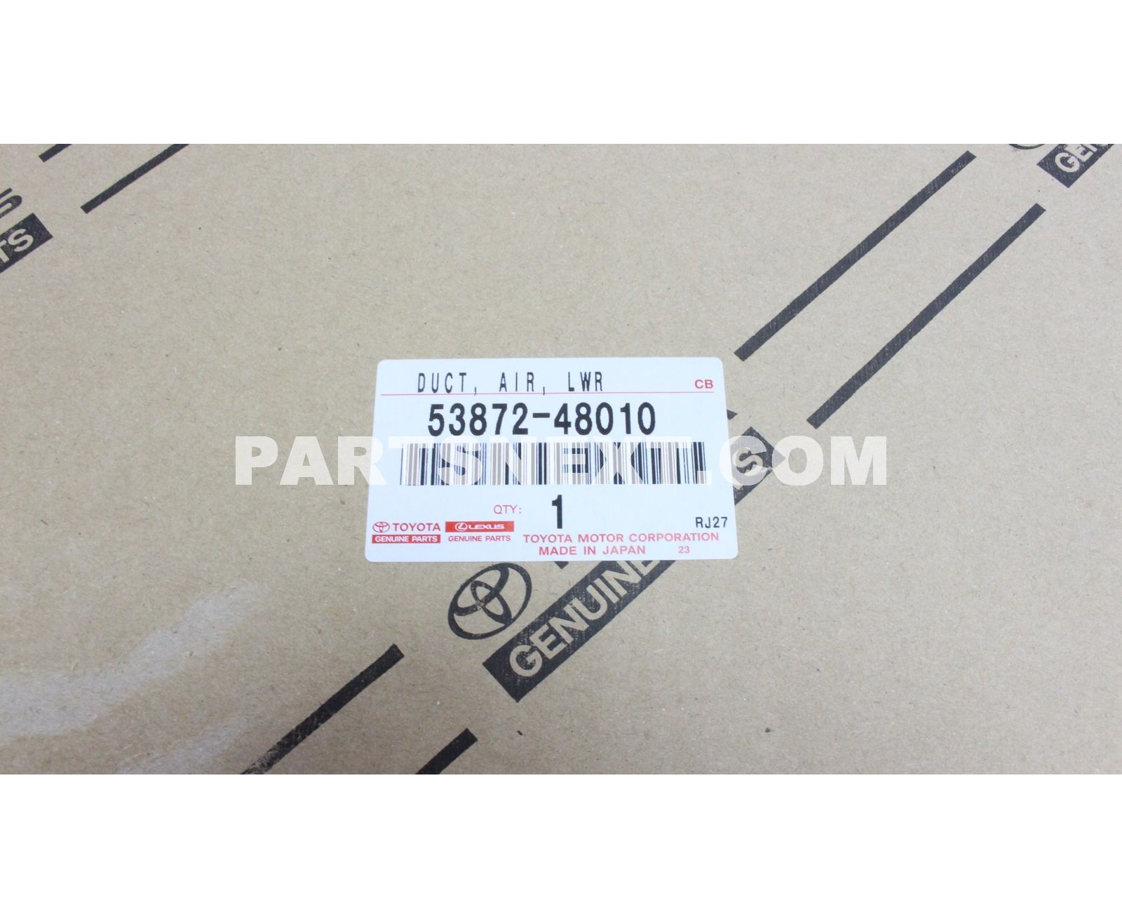 Toyota :: 53872-48010 DUCT, AIR, LOWER