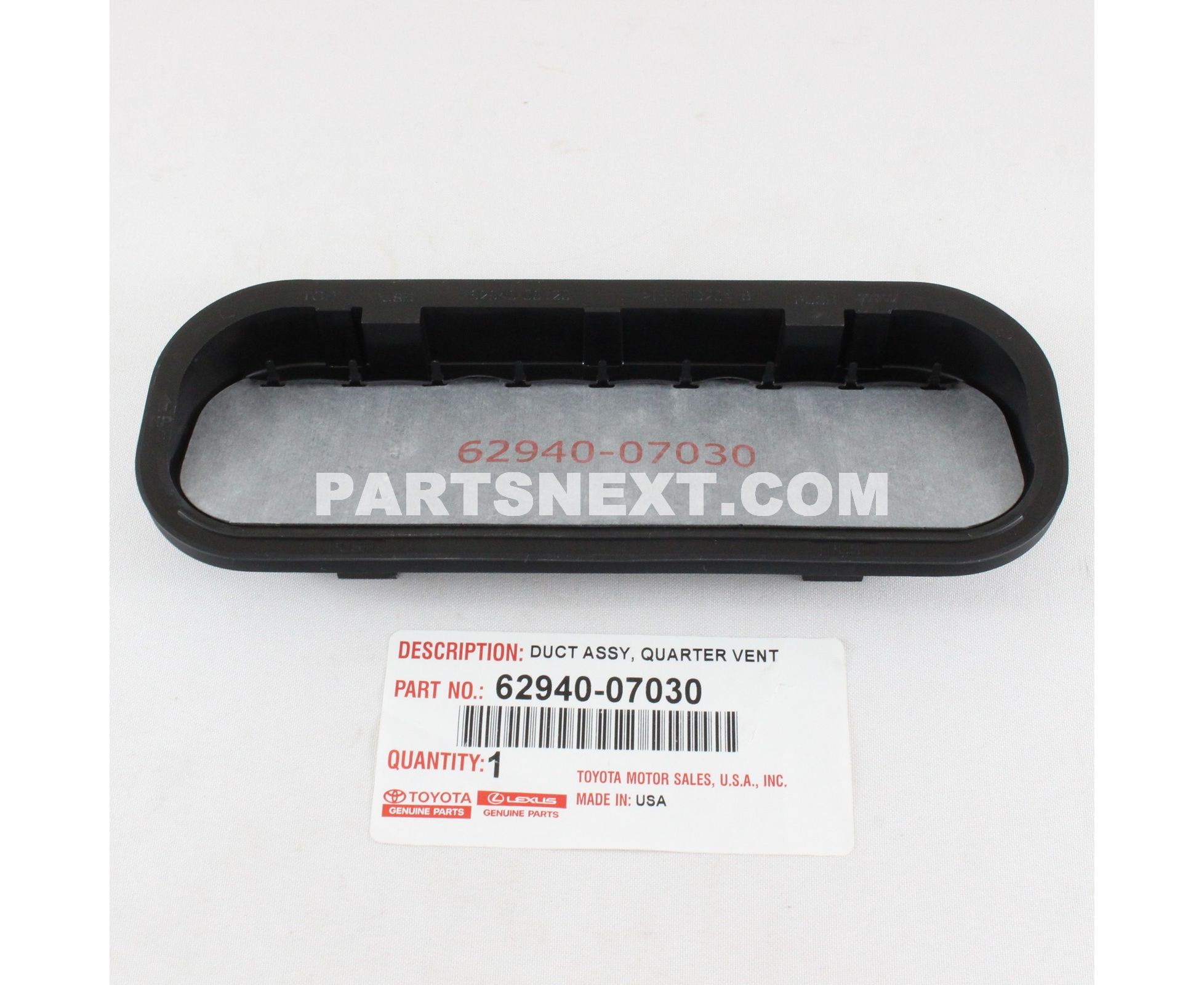 Toyota :: 62940-07030 DUCT ASSY, QUARTER