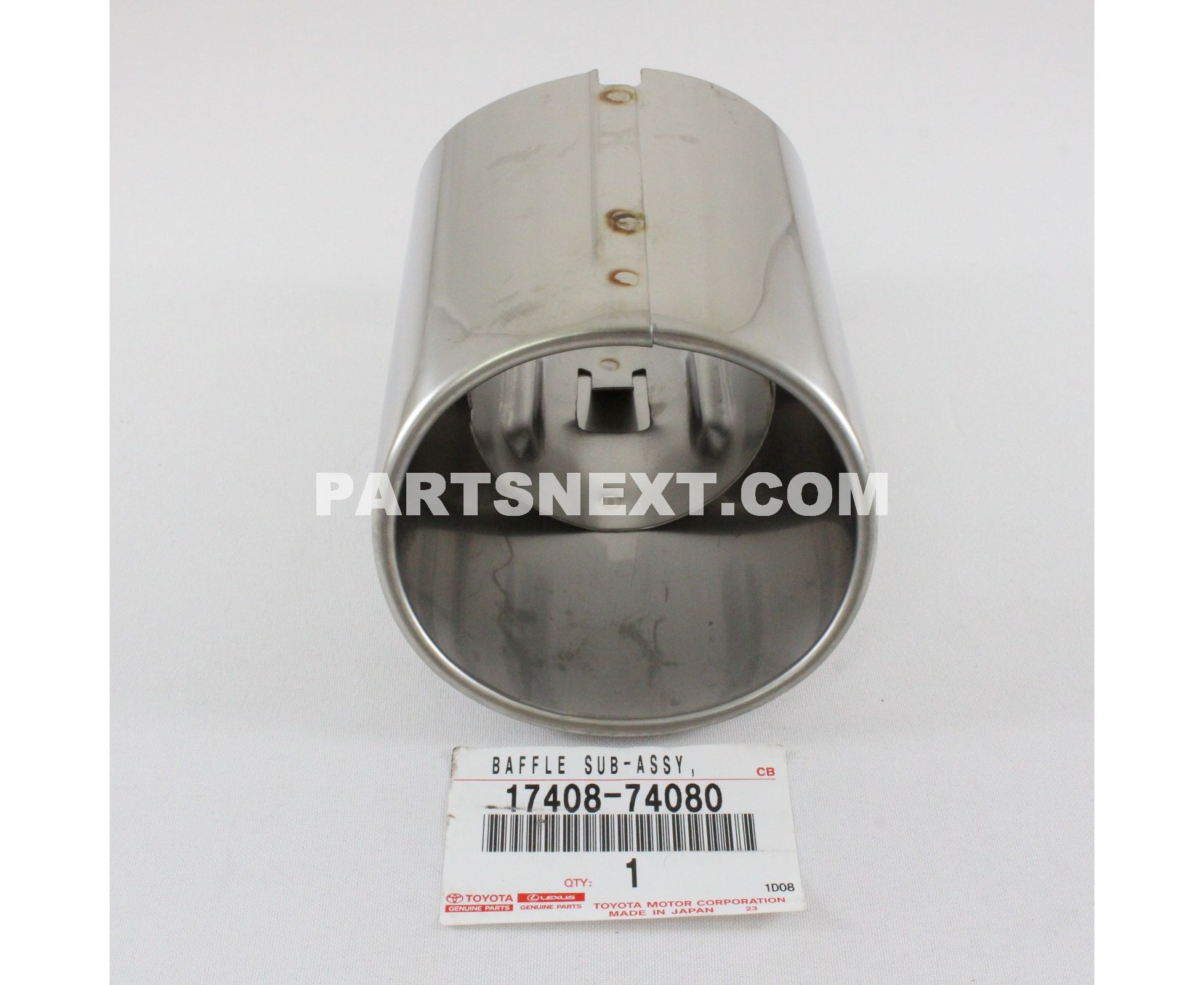Toyota :: 17408-74080 BAFFLE SUB ASSY, EXHAUST TAIL PIPE