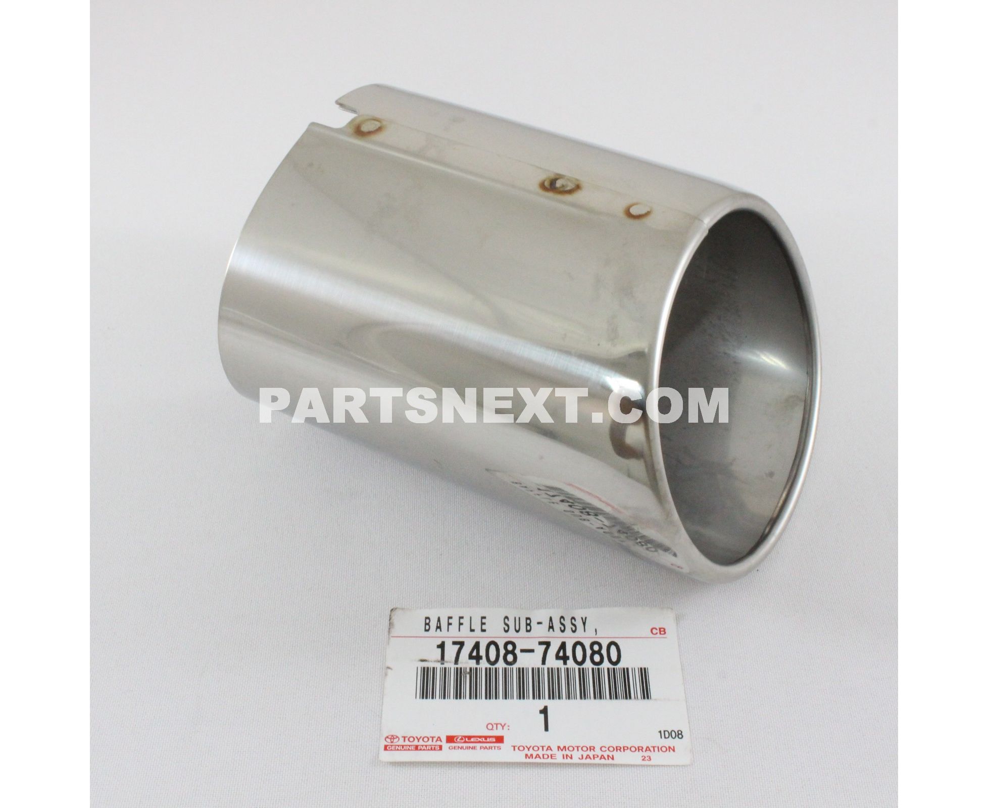 Toyota :: 17408-74080 BAFFLE SUB ASSY, EXHAUST TAIL PIPE