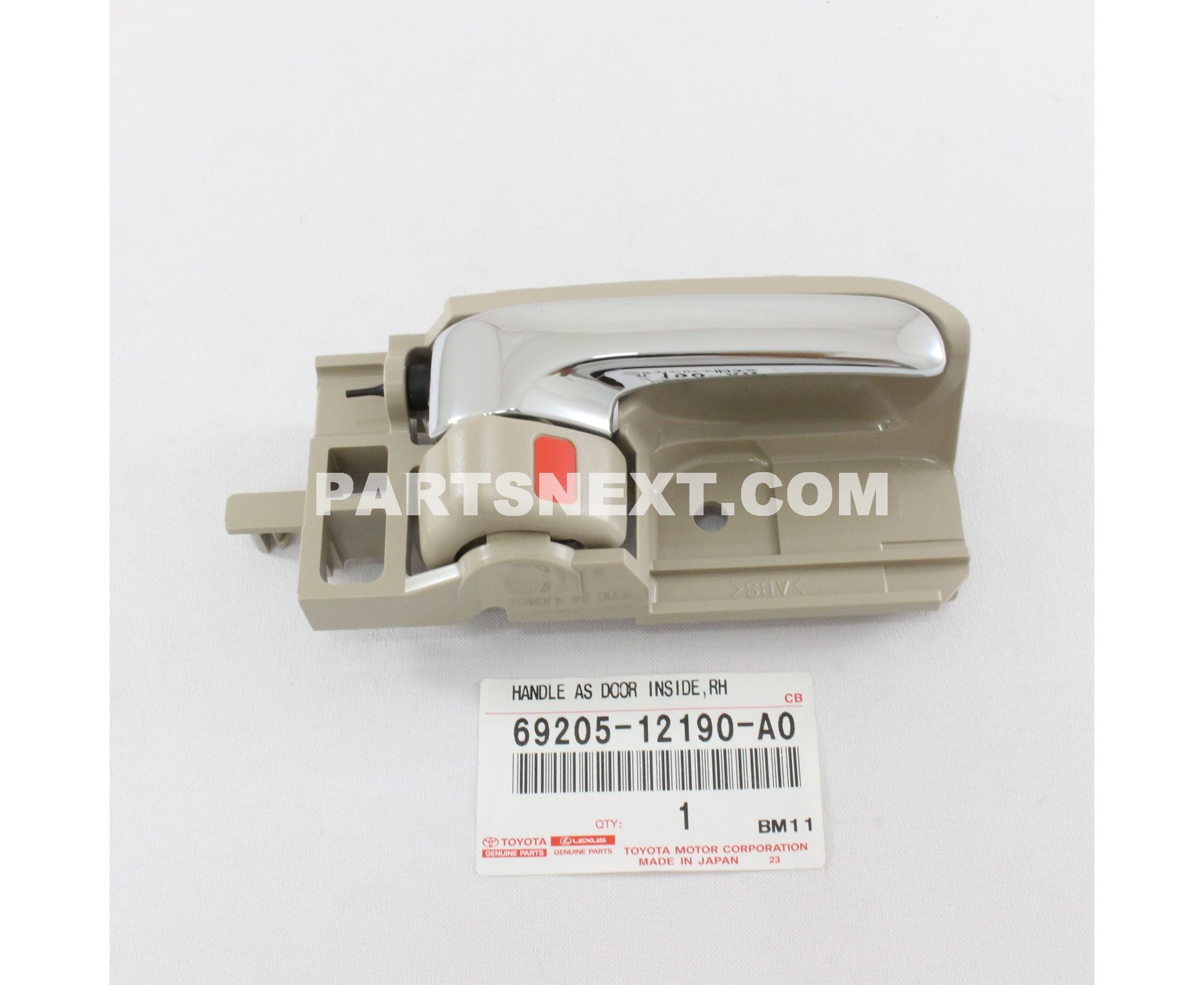 Toyota :: 69205-12190-A0 HANDLE SUB-ASSY, FRONT DOOR INSIDE, RH