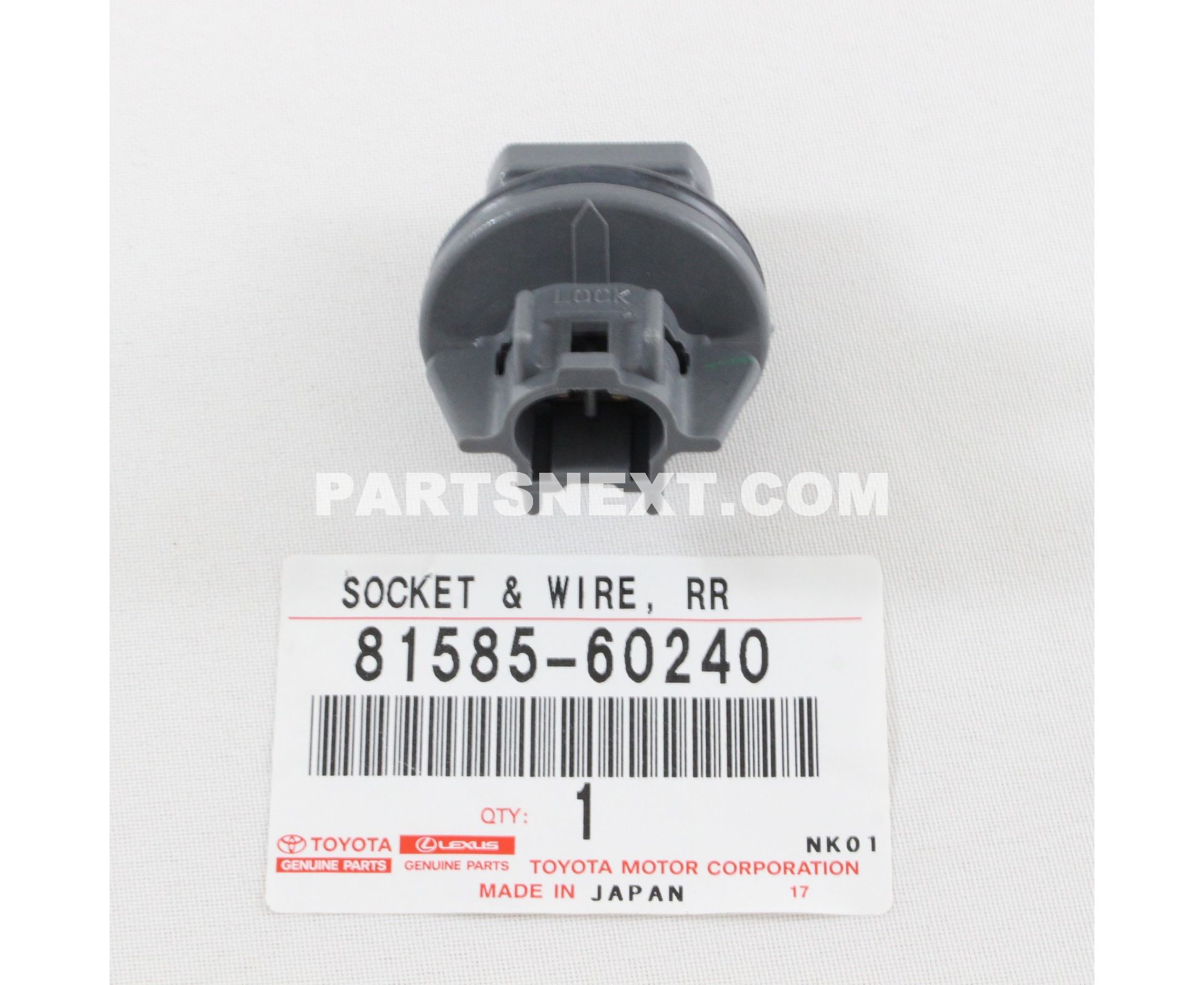 Toyota :: 81585-60240 SOCKET & WIRE, REAR FOG LAMP