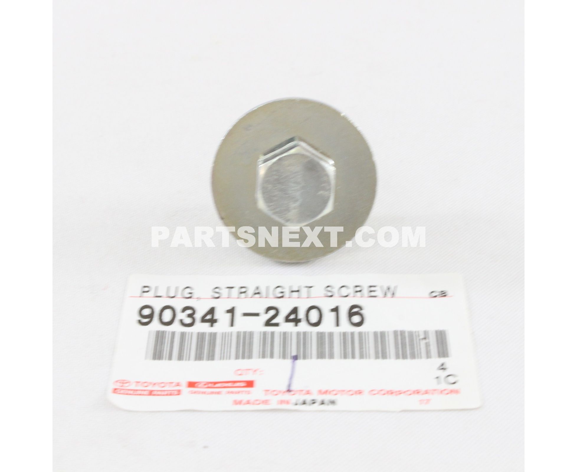 Toyota :: 90341-24016 PLUG (FOR FRONT DIFFERENTIAL DRAIN)