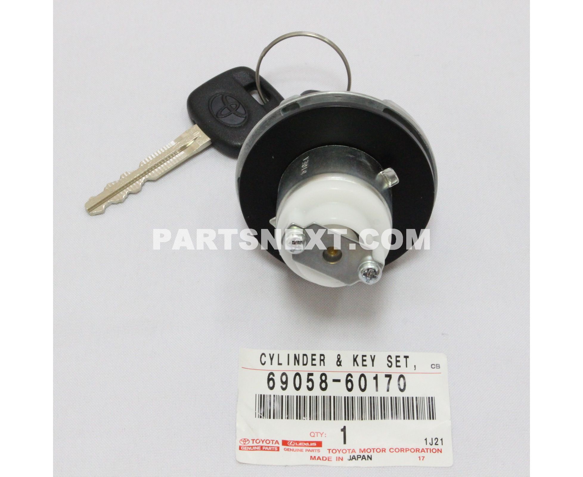 Toyota :: 69058-60170 CYLINDER & KEY SET, FUEL FILLER LID