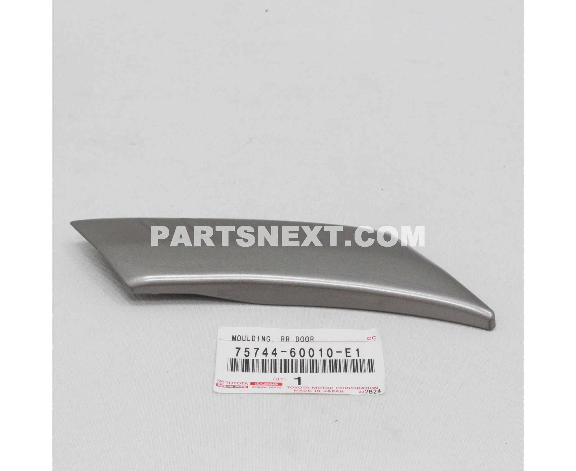 Toyota :: 75744-60010-E1 MOULDING, REAR DOOR, OUTSIDE UPPER REAR LH