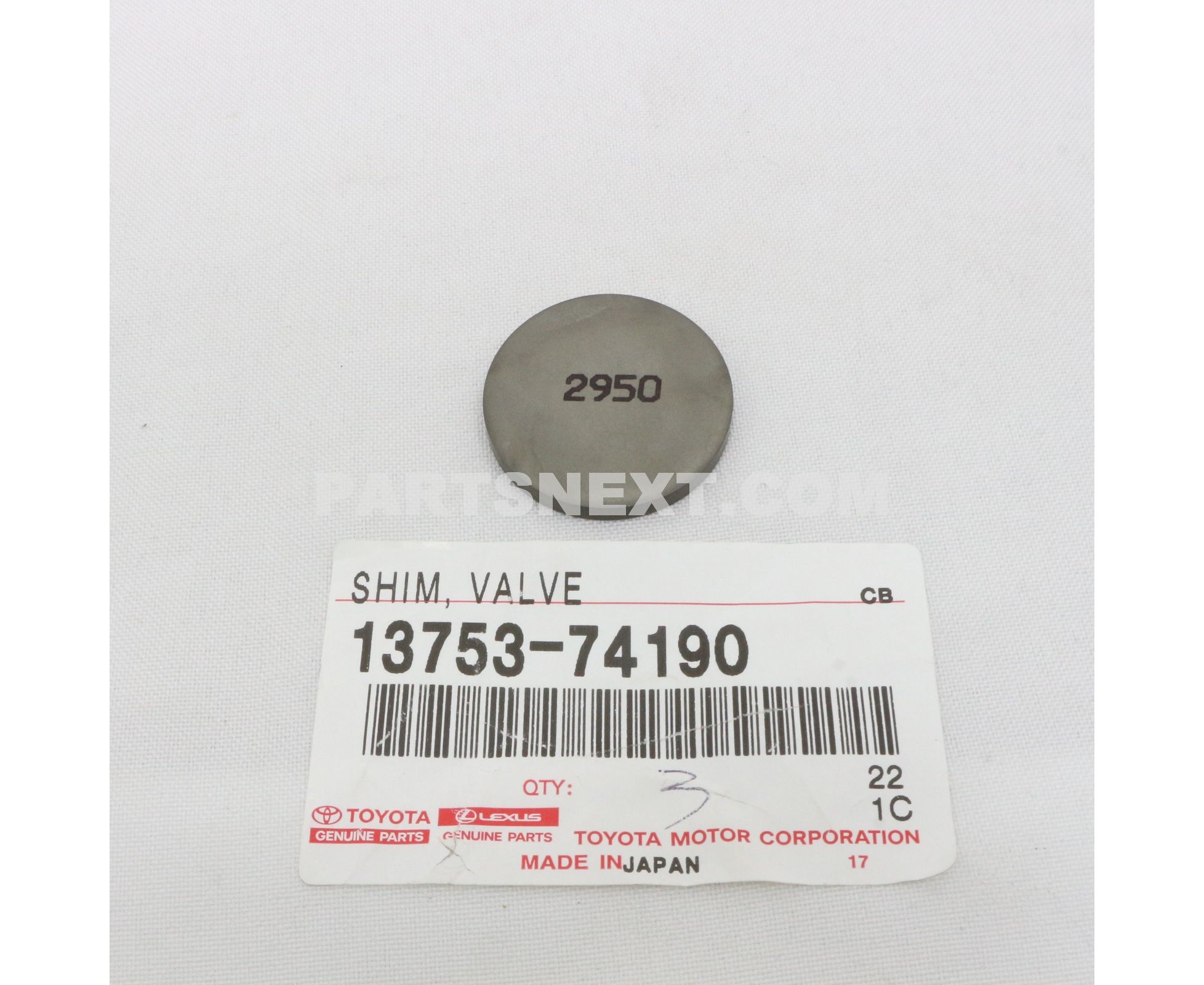 Toyota :: 13753-74190 SHIM, VALVE ADJUSTING
