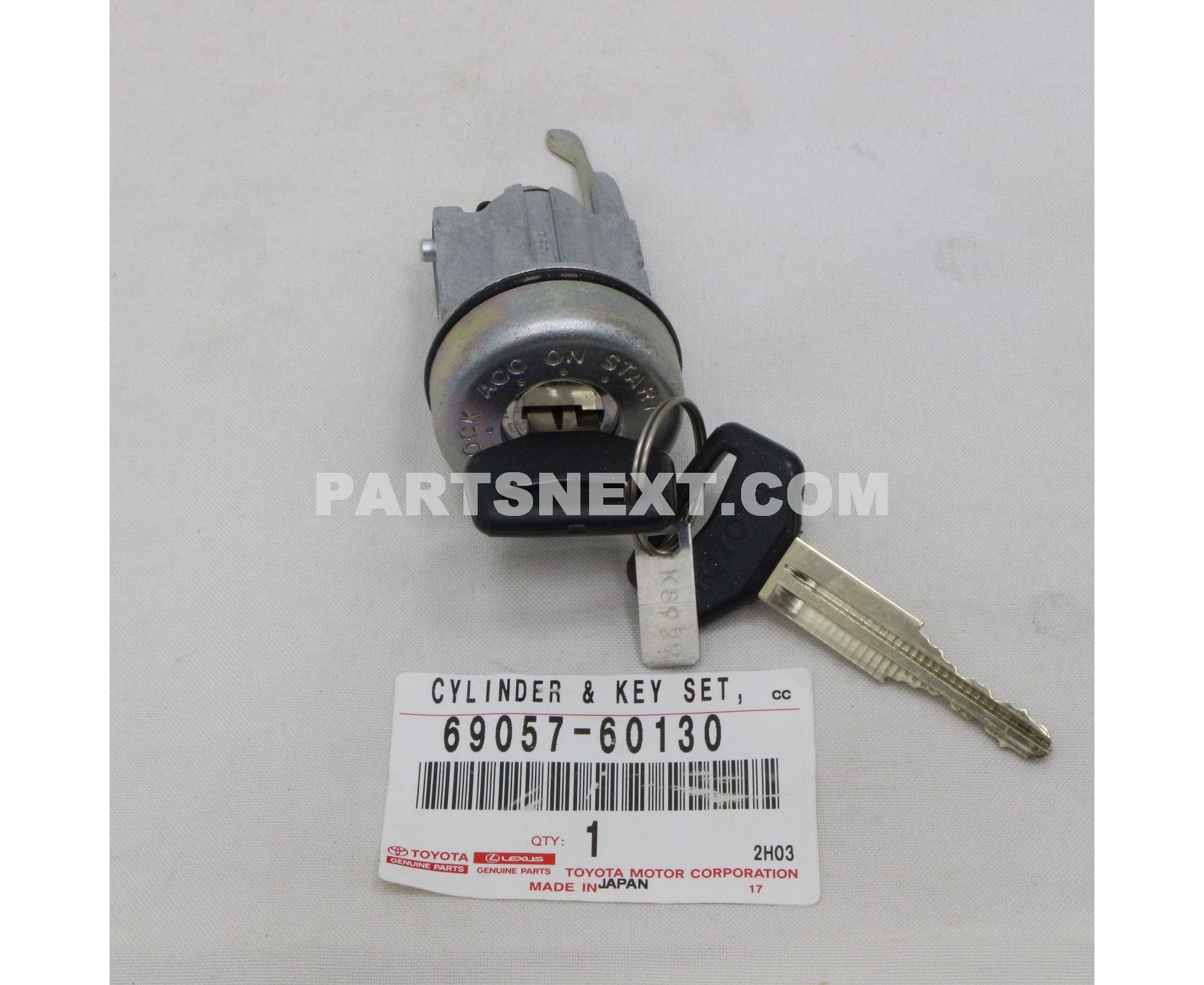 Toyota :: 69057-60130 CYLINDER & KEY SET, IGNITION SWITCH LOCK