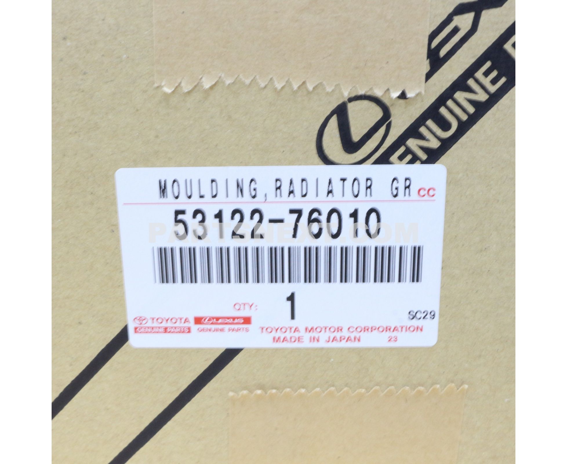 Toyota :: 53122-76010 MOULDING, RADIATOR GRILLE, LOWER