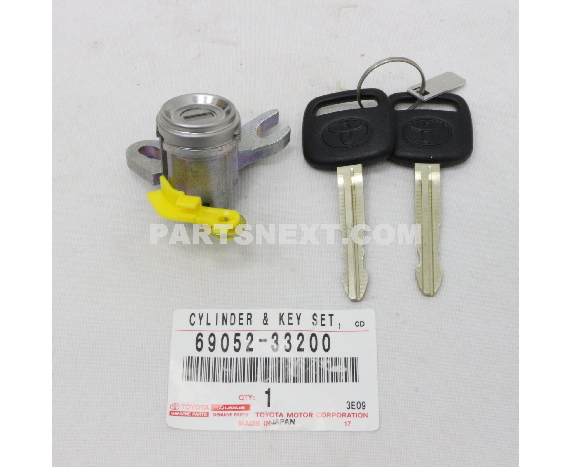 Toyota :: 69052-33200 CYLINDER & KEY SET, DOOR LOCK, LH