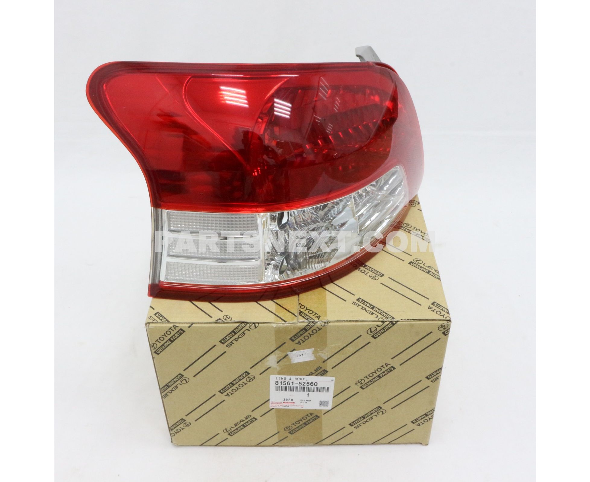 Toyota :: 81561-52560 LENS & BODY, REAR COMBINATION LAMP, LH