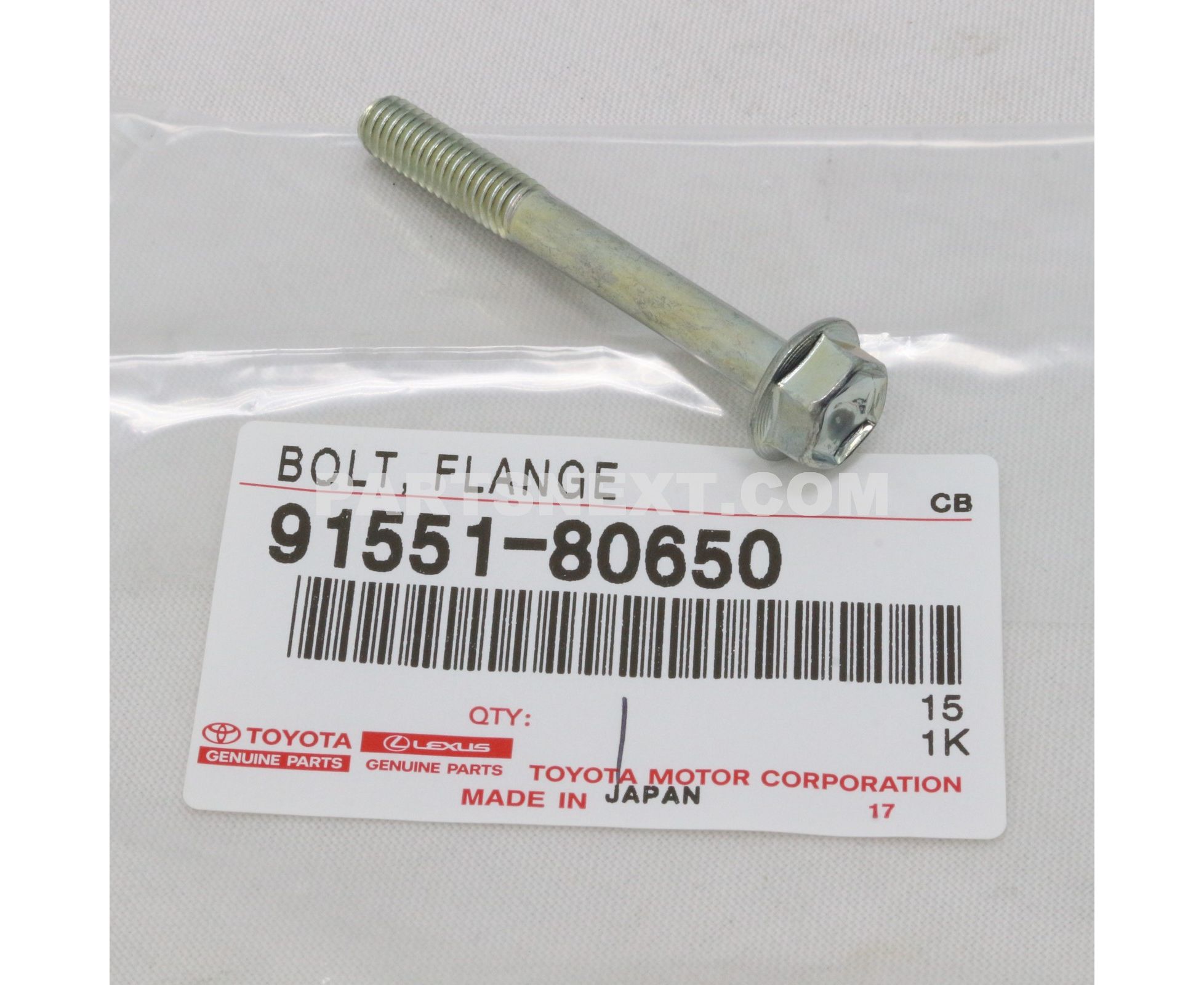 Toyota :: 91551-80650 BOLT, FLANGE