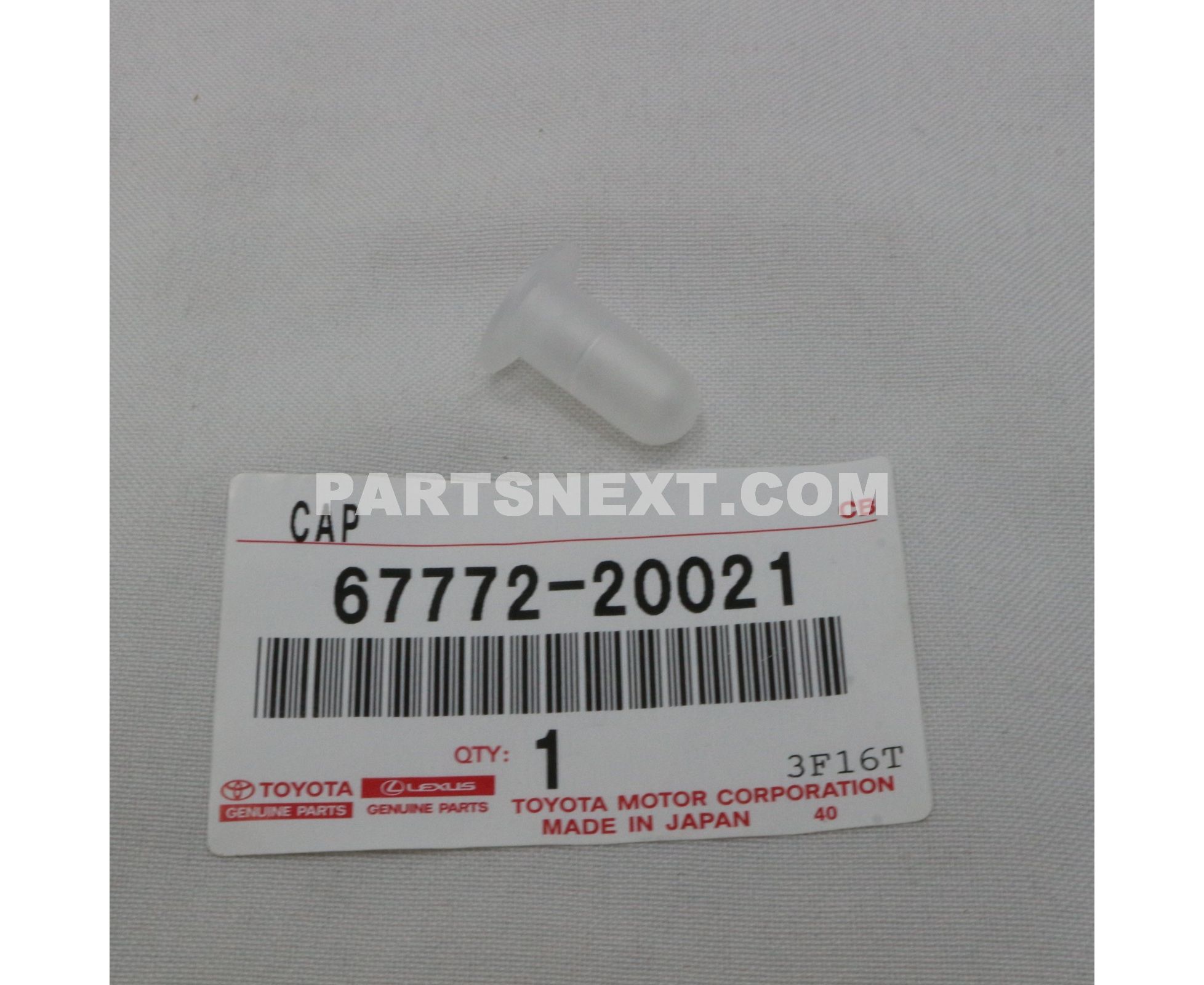 Toyota :: 67772-20021 CAP, BACK DOOR CENTER GARNISH RETAINER