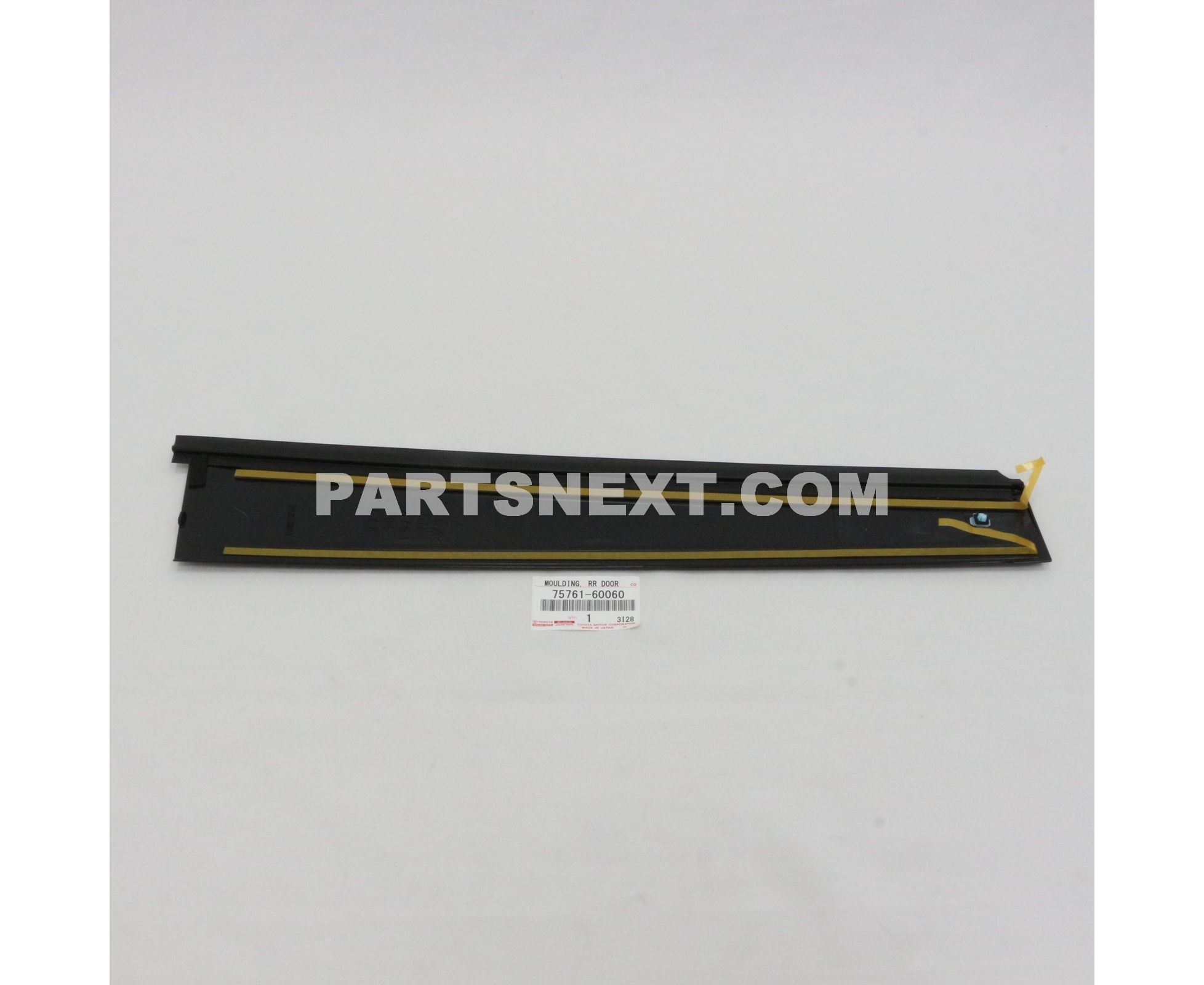 Toyota :: 75761-60060 MOULDING, REAR DOOR WINDOW FRAME, FRONT RH
