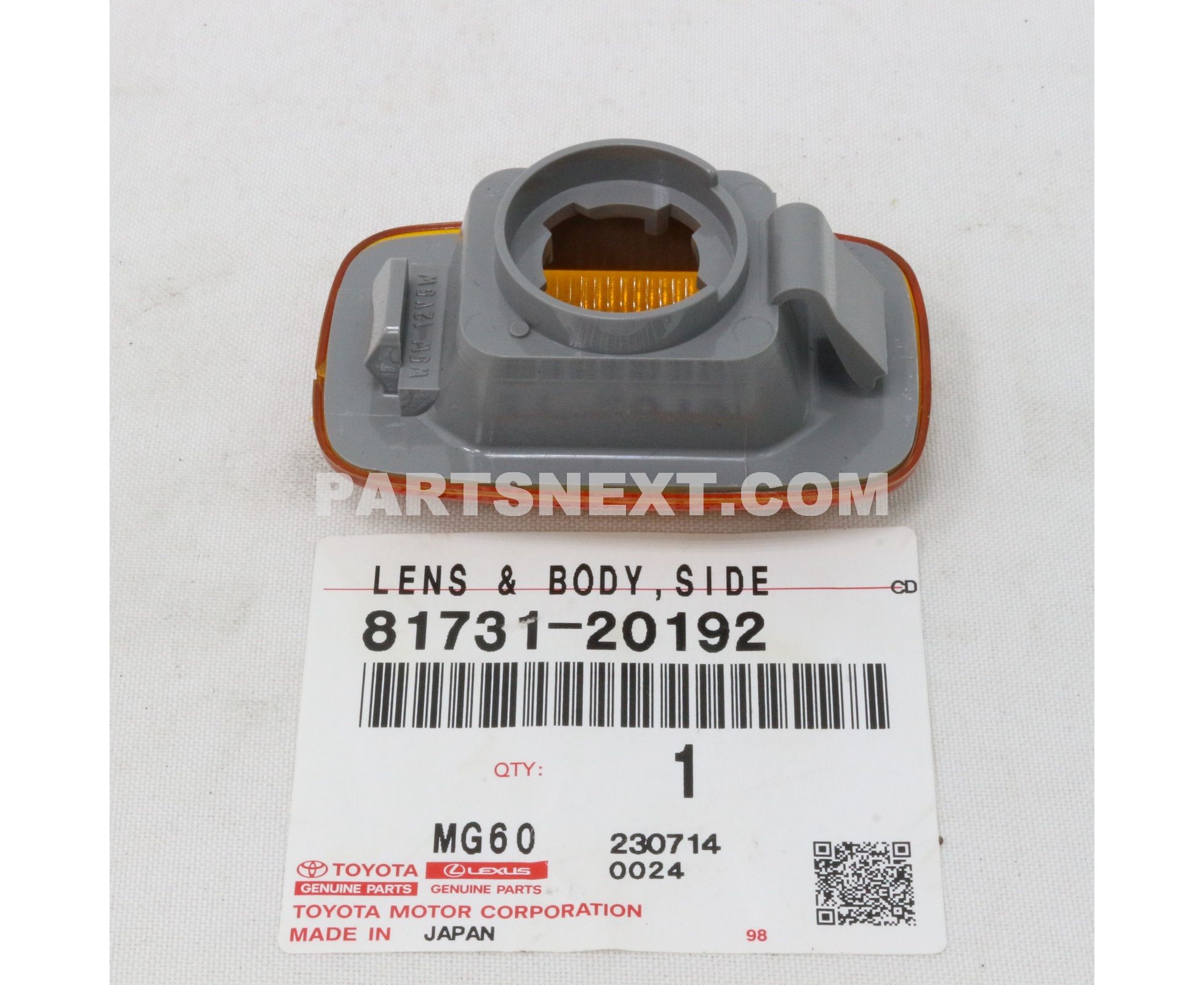 Toyota :: 81731-20192 LENS, SIDE TURN SIGNAL LAMP, RH/LH