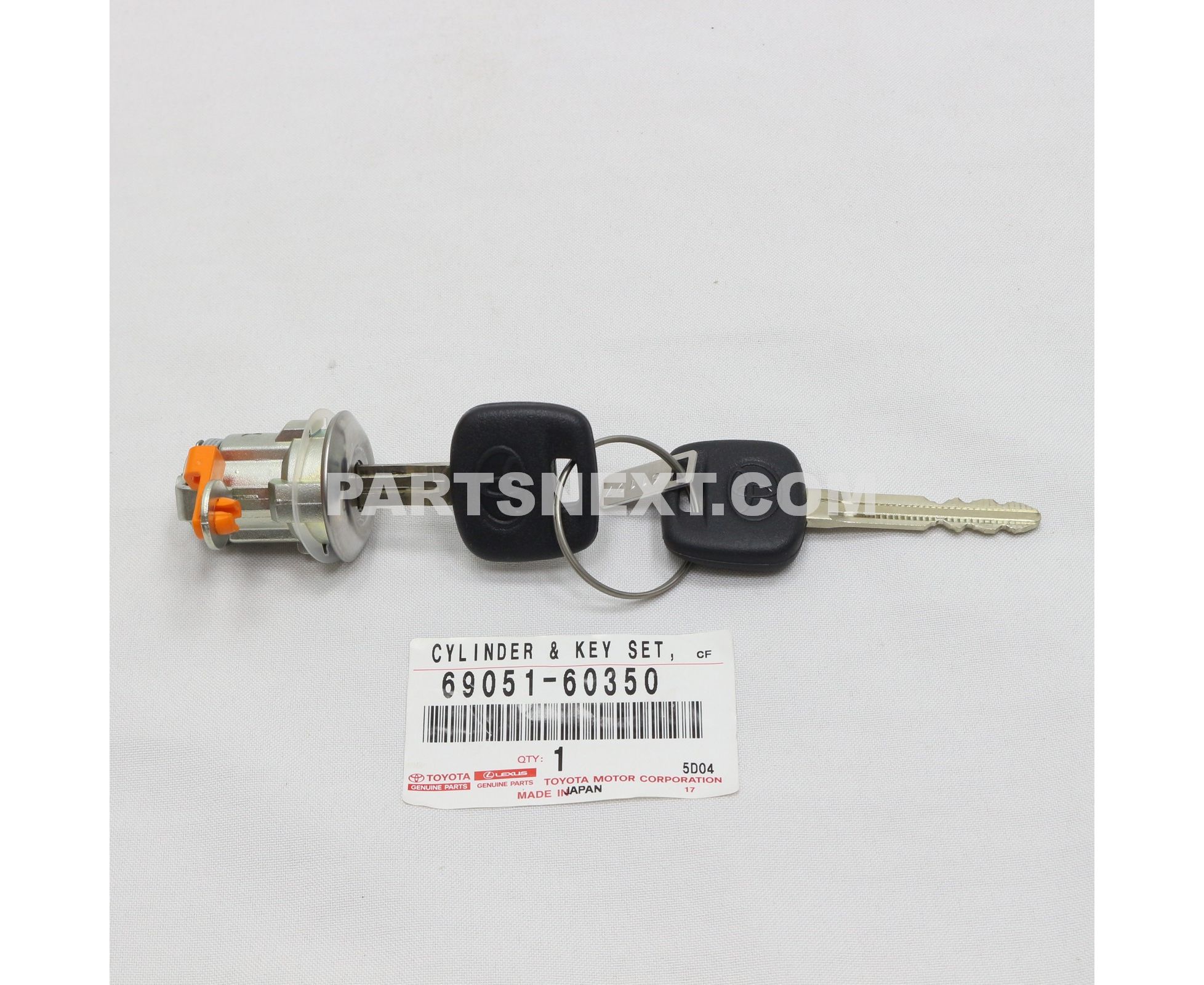 Toyota :: 69051-60350 CYLINDER & KEY SET, DOOR LOCK, RH